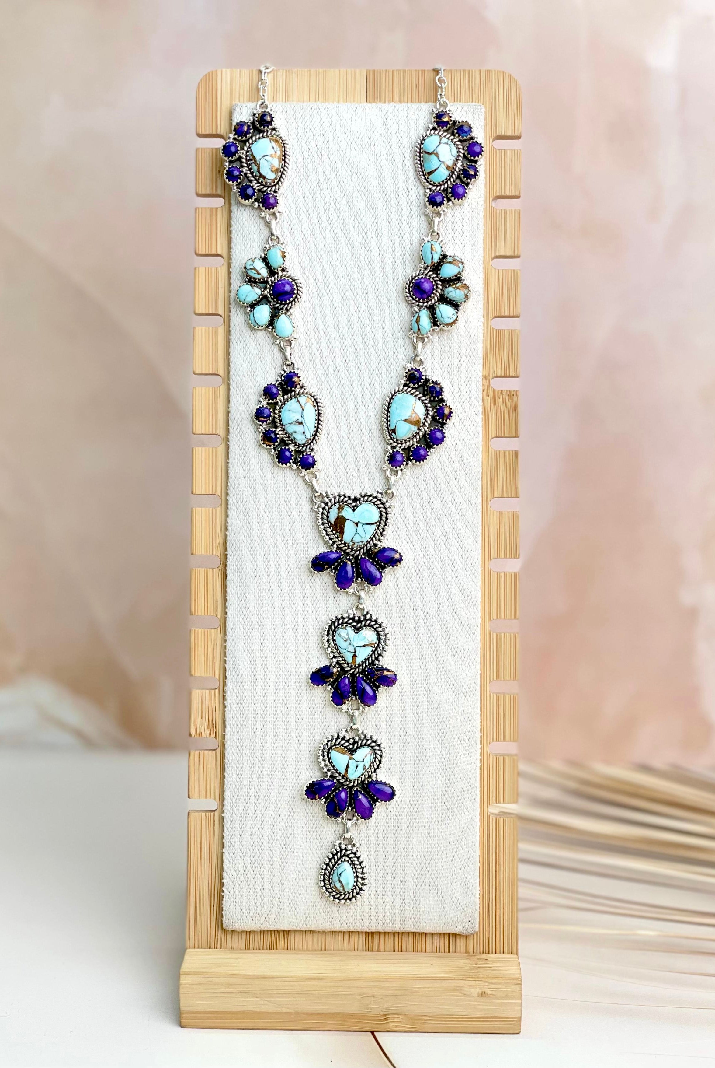 Midnight Muse Dahlia Cluster Necklace-Necklaces-Krush Kandy, Women's Online Fashion Boutique Located in Phoenix, Arizona (Scottsdale Area)