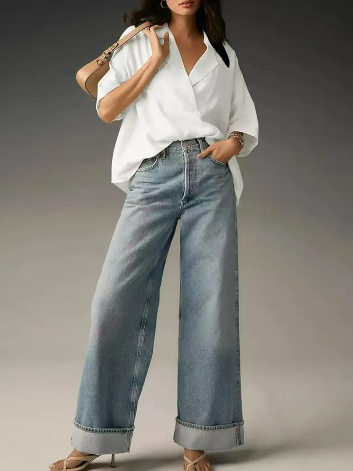 Collared Neck Half Sleeve Blouse-Krush Kandy, Women's Online Fashion Boutique Located in Phoenix, Arizona (Scottsdale Area)