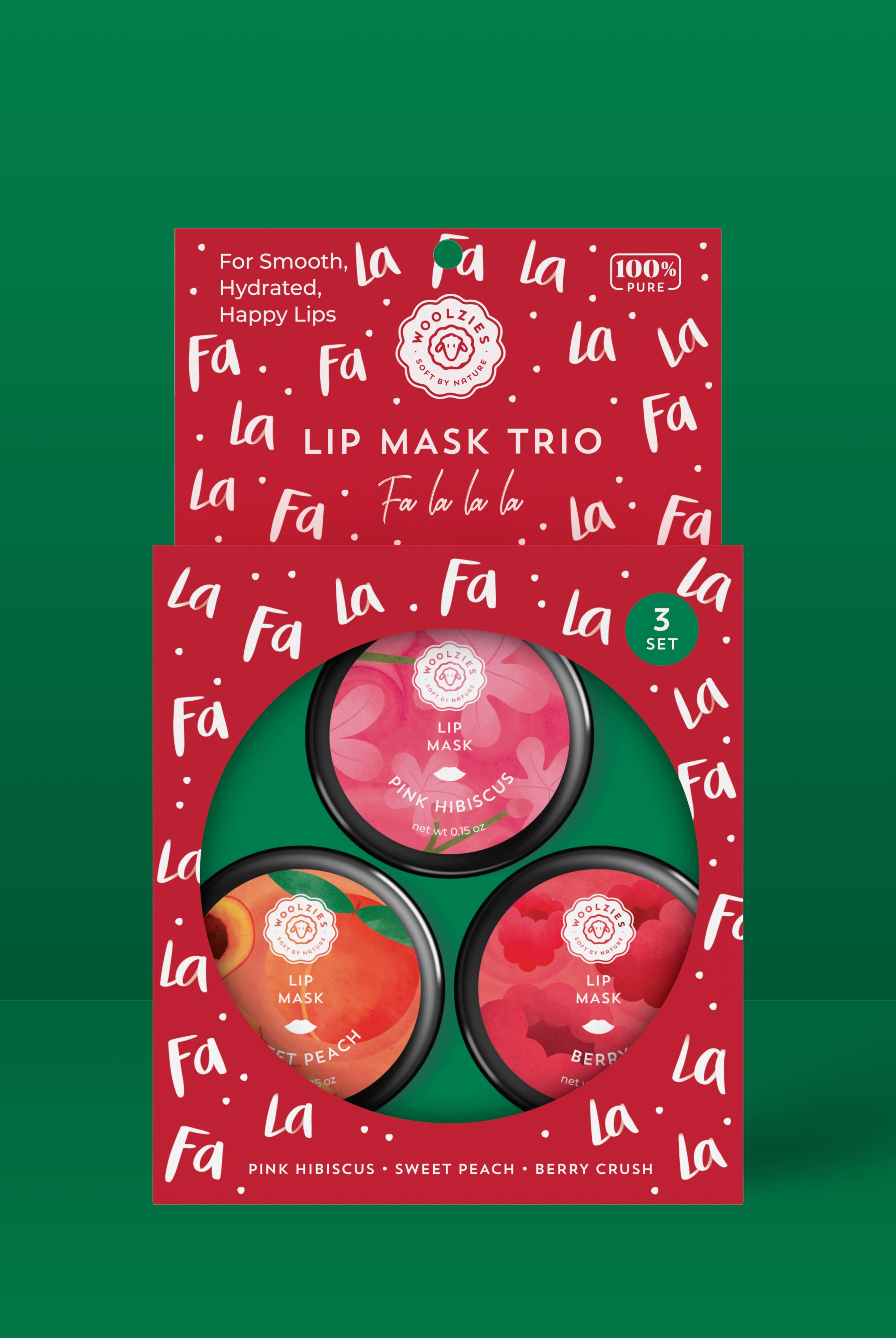Fa La La La Holiday Trio Lip Mask-Accessories-Krush Kandy, Women's Online Fashion Boutique Located in Phoenix, Arizona (Scottsdale Area)