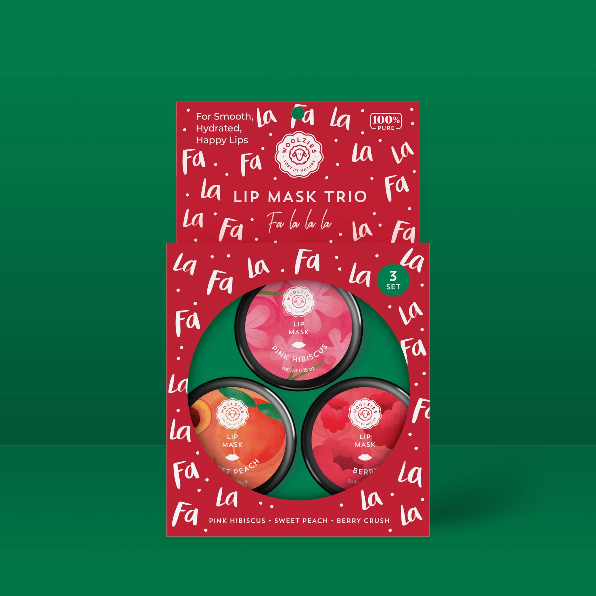 Fa La La La Holiday Trio Lip Mask-Accessories-Krush Kandy, Women's Online Fashion Boutique Located in Phoenix, Arizona (Scottsdale Area)