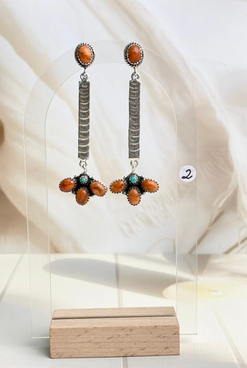 Boho Bar Stones Drop Dangle Earrings-Earrings-Krush Kandy, Women's Online Fashion Boutique Located in Phoenix, Arizona (Scottsdale Area)