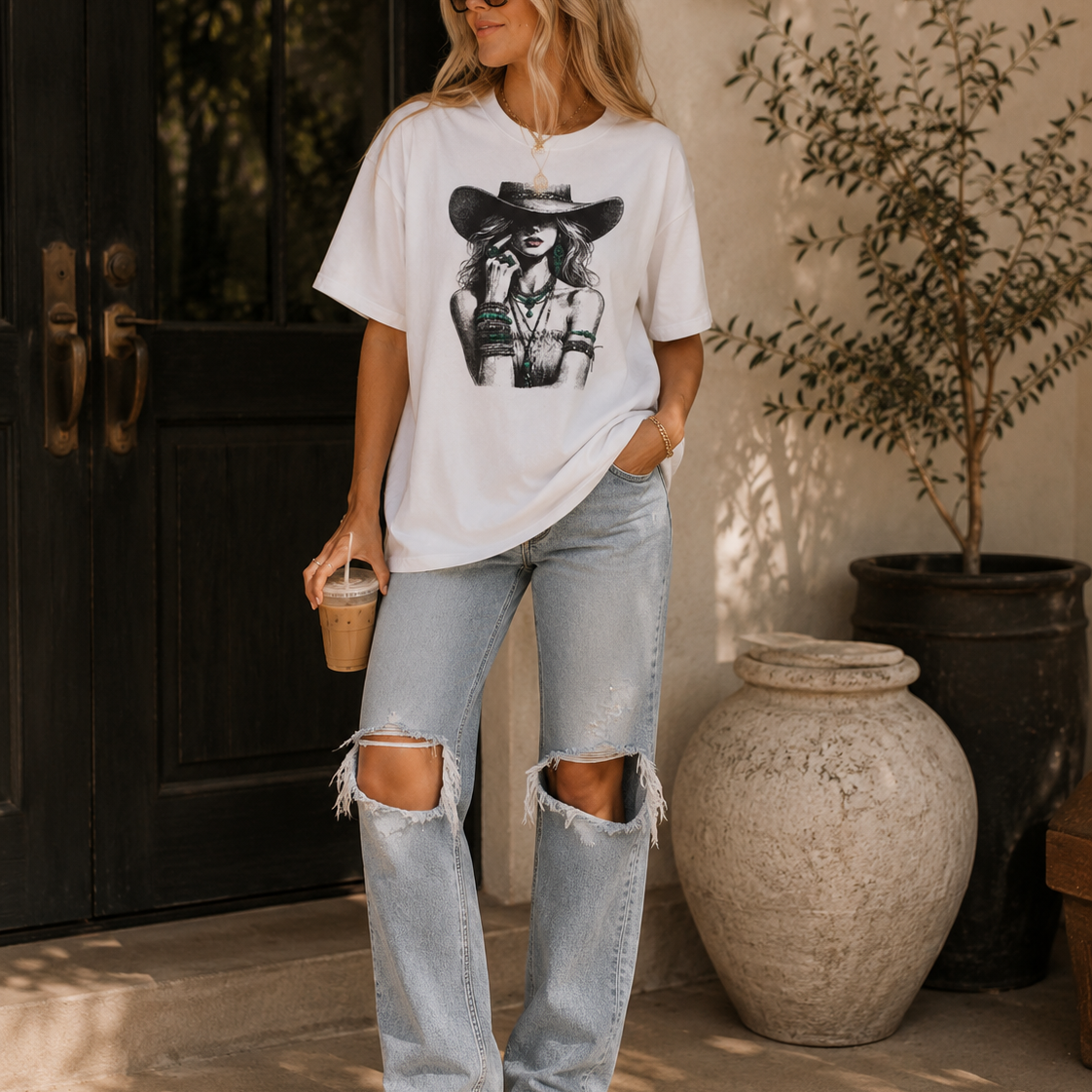 Western Boho Cowgirl Graphic Tee