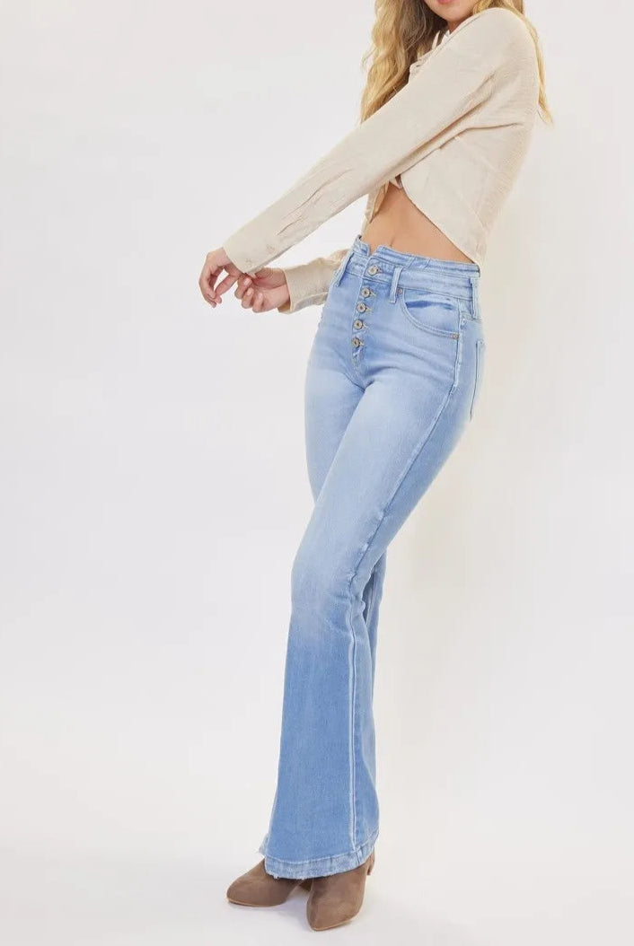 Kancan Curvy High Rise Flare Jeans-Denim-Krush Kandy, Women's Online Fashion Boutique Located in Phoenix, Arizona (Scottsdale Area)