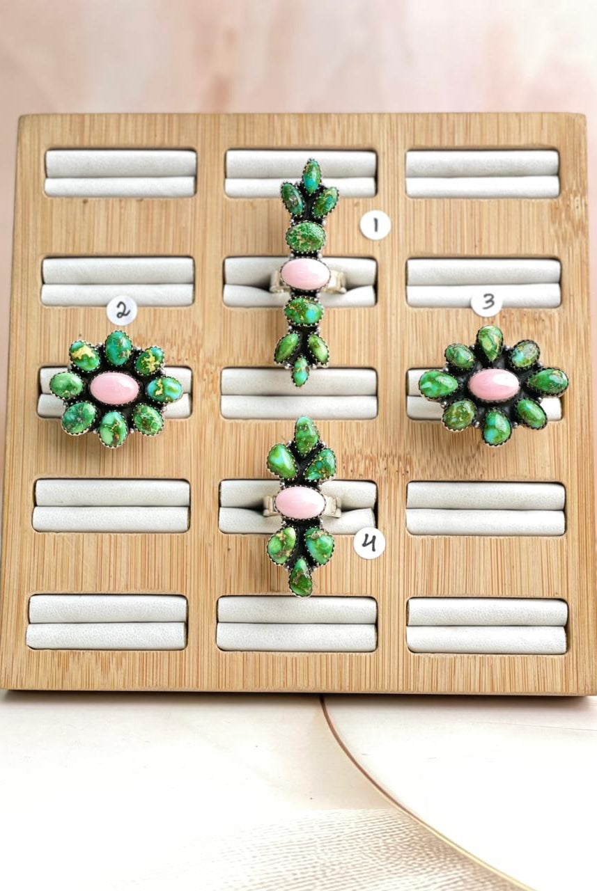 Blushing Conch & Sonoran Multi Cluster Rings-Rings-Krush Kandy, Women's Online Fashion Boutique Located in Phoenix, Arizona (Scottsdale Area)