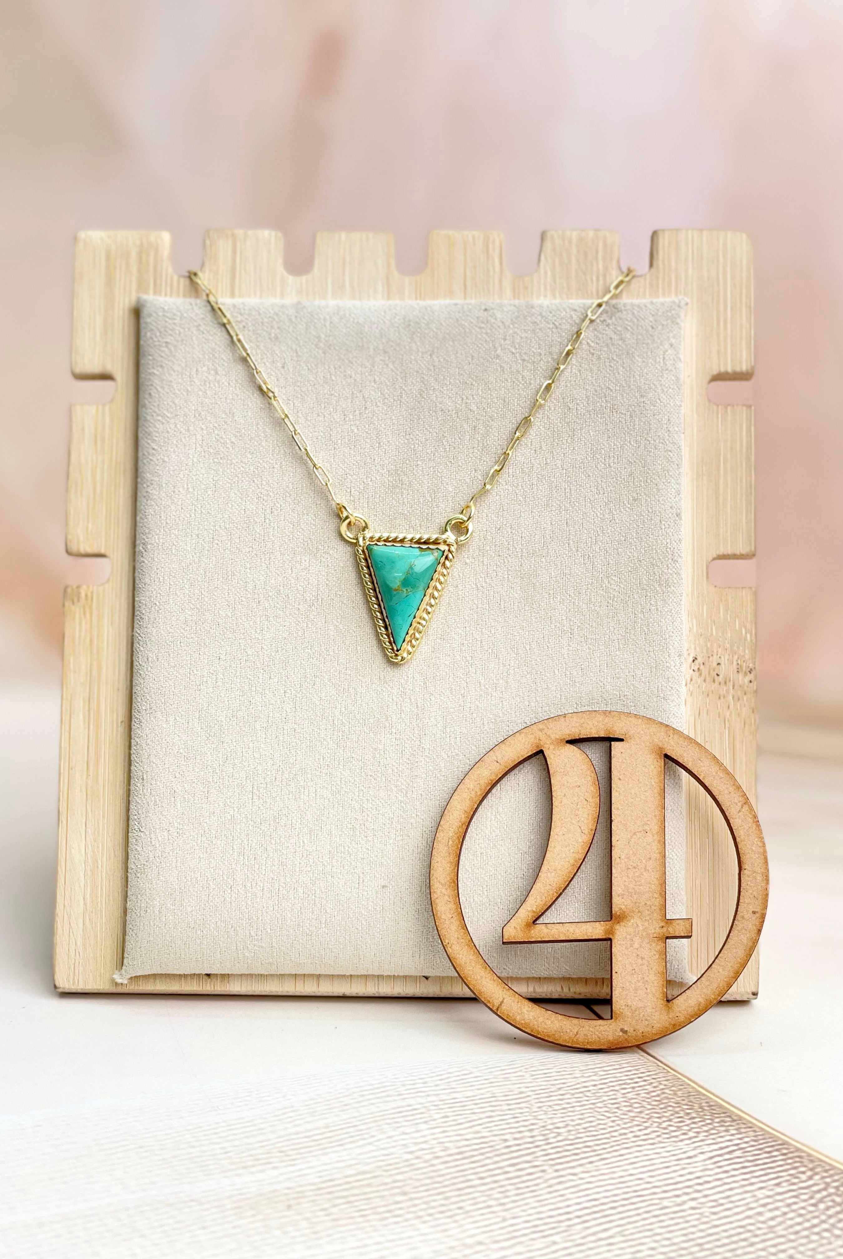 Krushed Gold & Stone Slab Geometric Necklace-Necklaces-Krush Kandy, Women's Online Fashion Boutique Located in Phoenix, Arizona (Scottsdale Area)