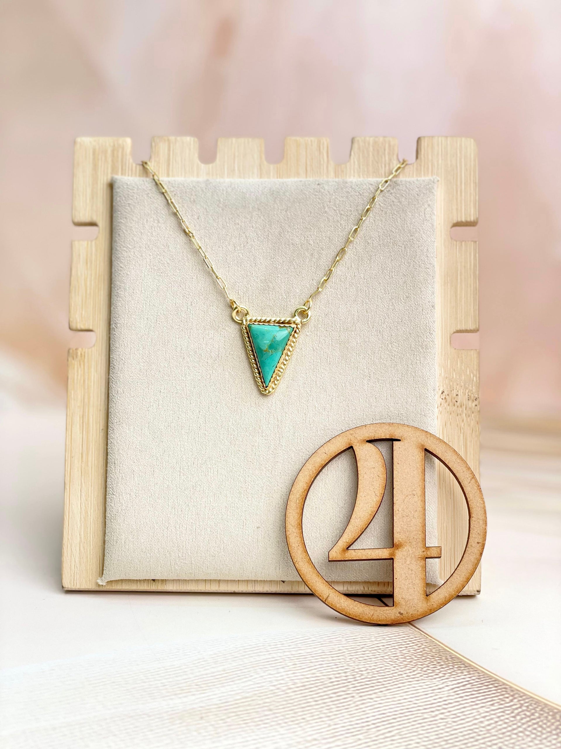 Krushed Gold & Stone Slab Geometric Necklace-Necklaces-Krush Kandy, Women's Online Fashion Boutique Located in Phoenix, Arizona (Scottsdale Area)