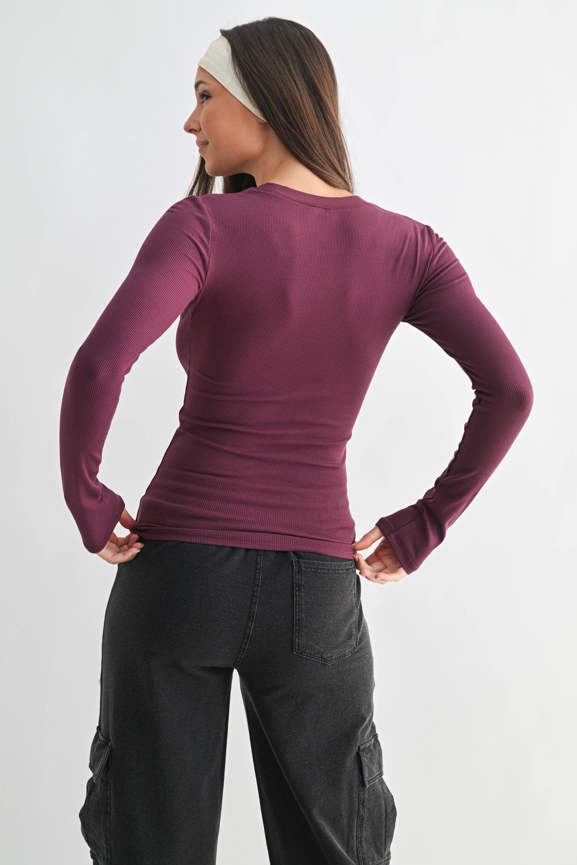 Four Way Stretch Versatile Pullover Top-Long Sleeve Tops-Krush Kandy, Women's Online Fashion Boutique Located in Phoenix, Arizona (Scottsdale Area)