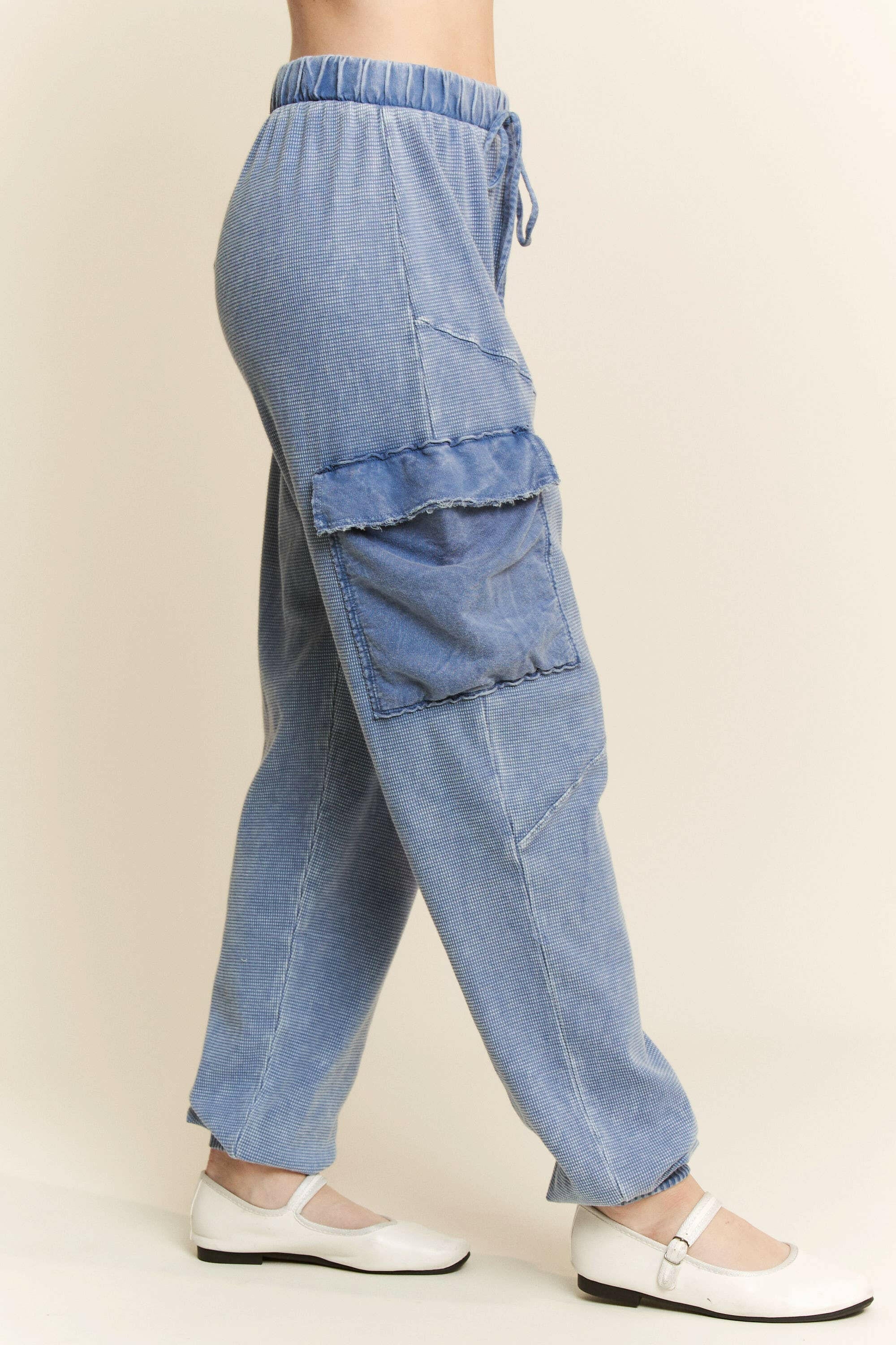 J.HER Mineral Wash Cargo pocket detail Joggers-Krush Kandy, Women's Online Fashion Boutique Located in Phoenix, Arizona (Scottsdale Area)