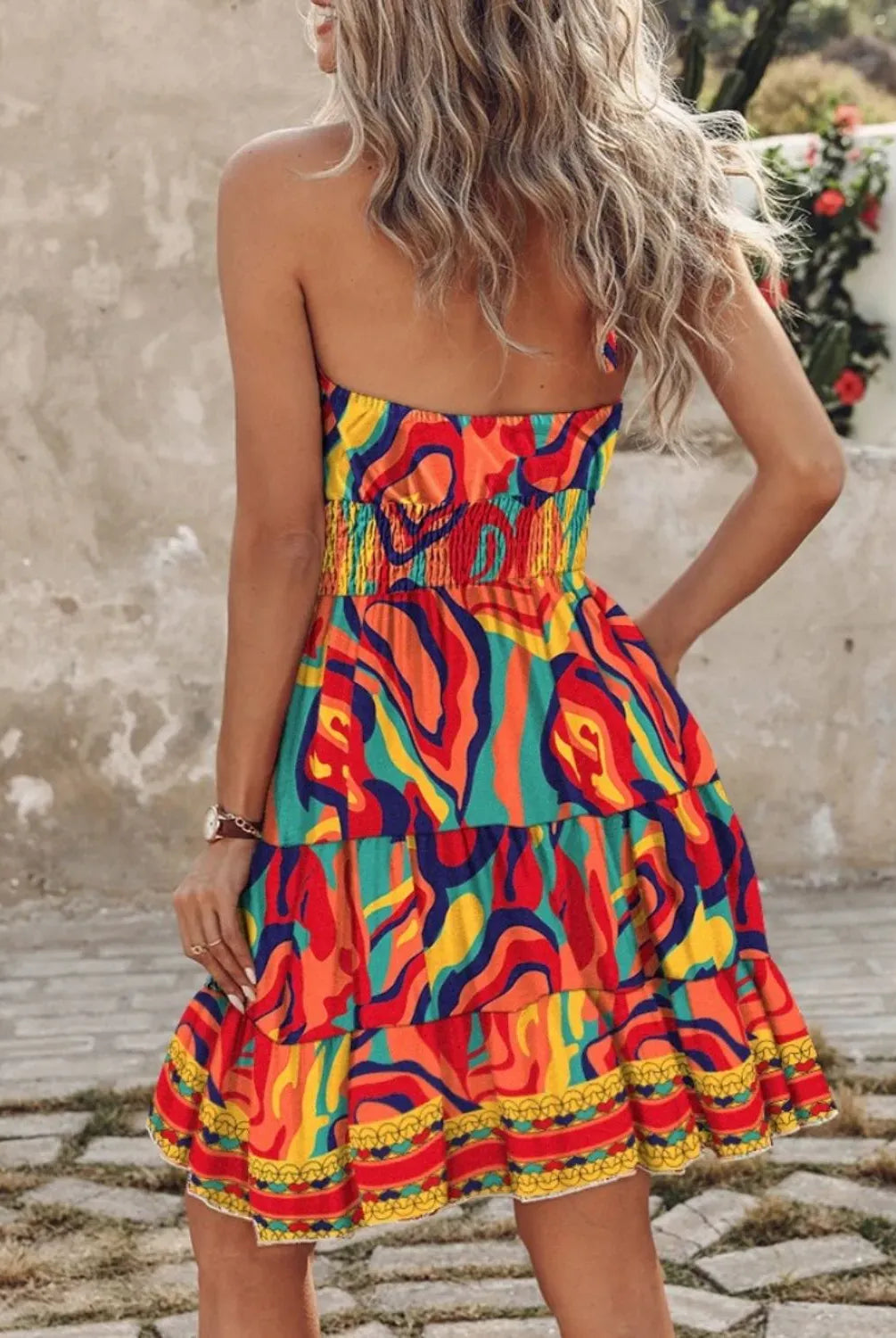 Paisley Print Halter Neck Mini Dress-Krush Kandy, Women's Online Fashion Boutique Located in Phoenix, Arizona (Scottsdale Area)