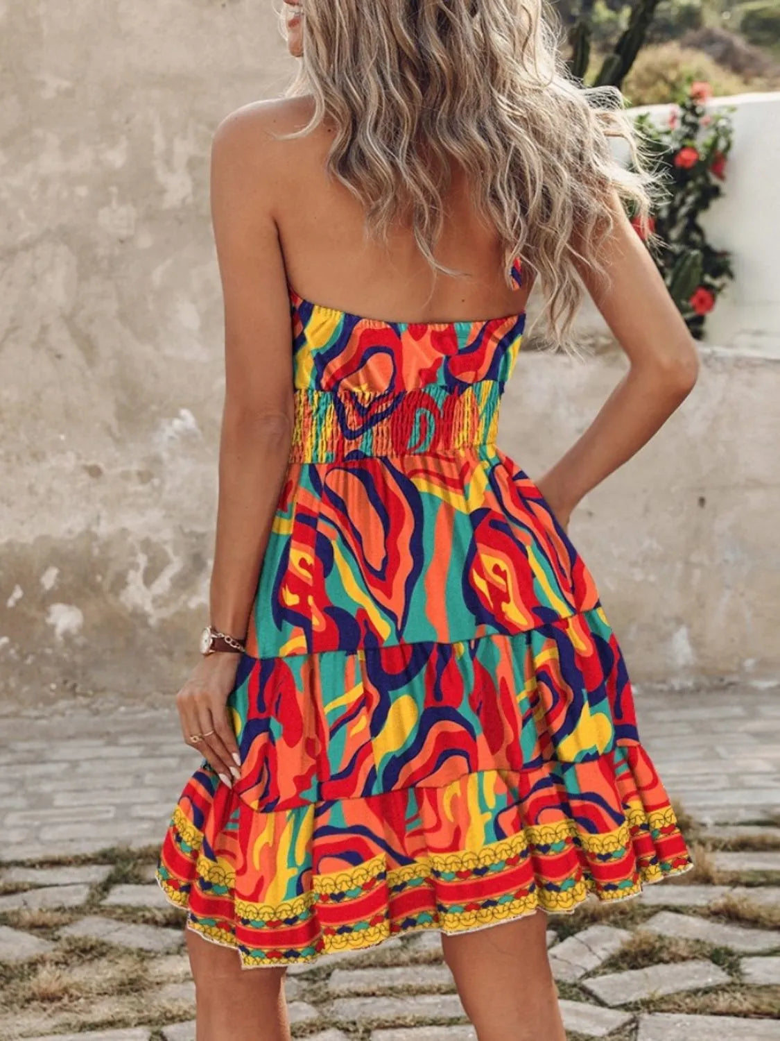 Paisley Print Halter Neck Mini Dress-Krush Kandy, Women's Online Fashion Boutique Located in Phoenix, Arizona (Scottsdale Area)
