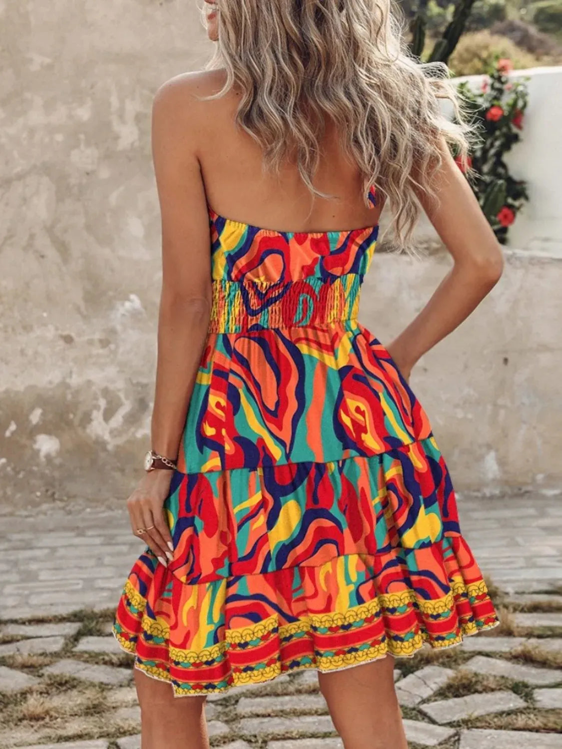 Paisley Print Halter Neck Mini Dress-Krush Kandy, Women's Online Fashion Boutique Located in Phoenix, Arizona (Scottsdale Area)
