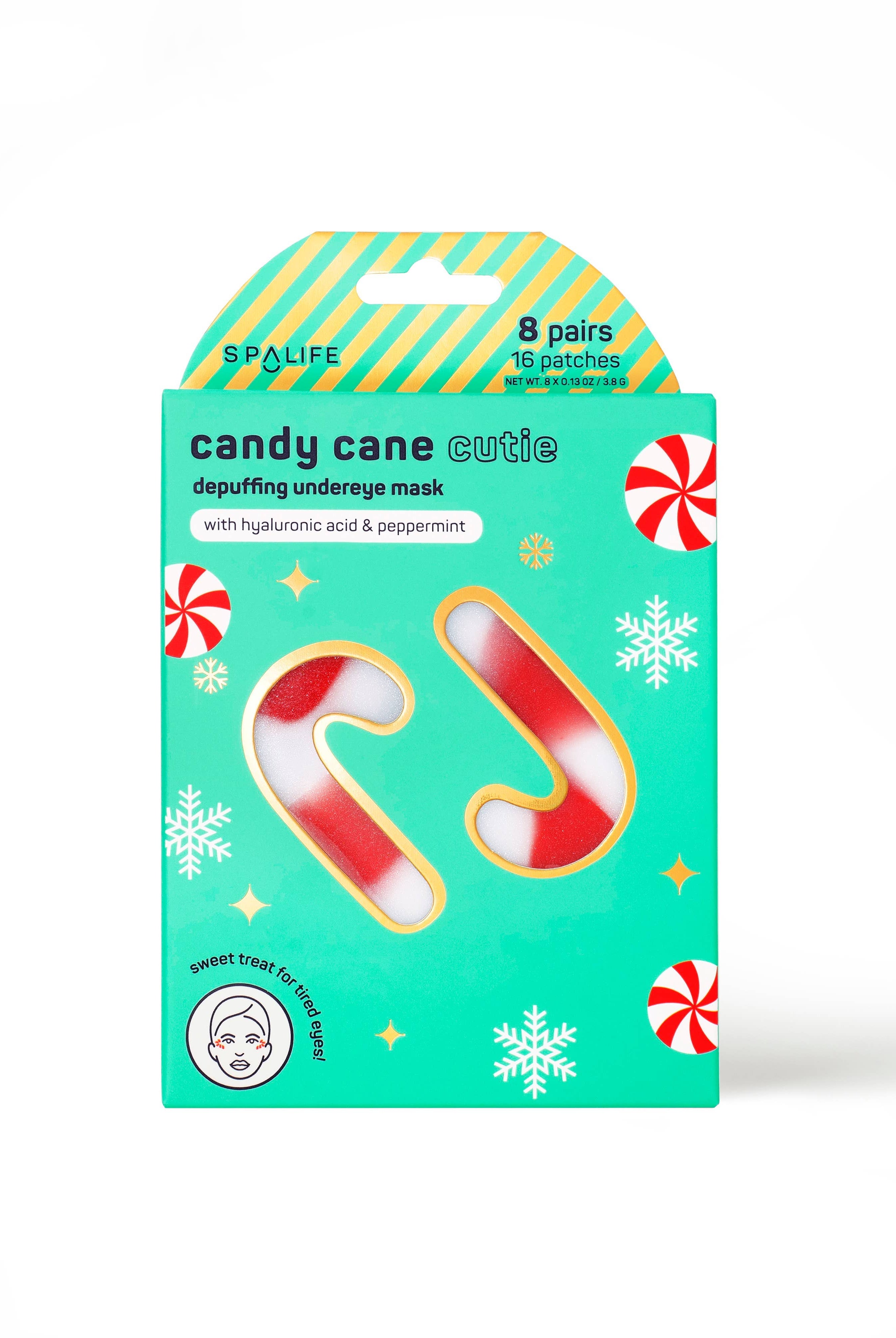 Christmas Holiday Candy Cane Cutie Depuffing Undereye Masks-Accessories-Krush Kandy, Women's Online Fashion Boutique Located in Phoenix, Arizona (Scottsdale Area)