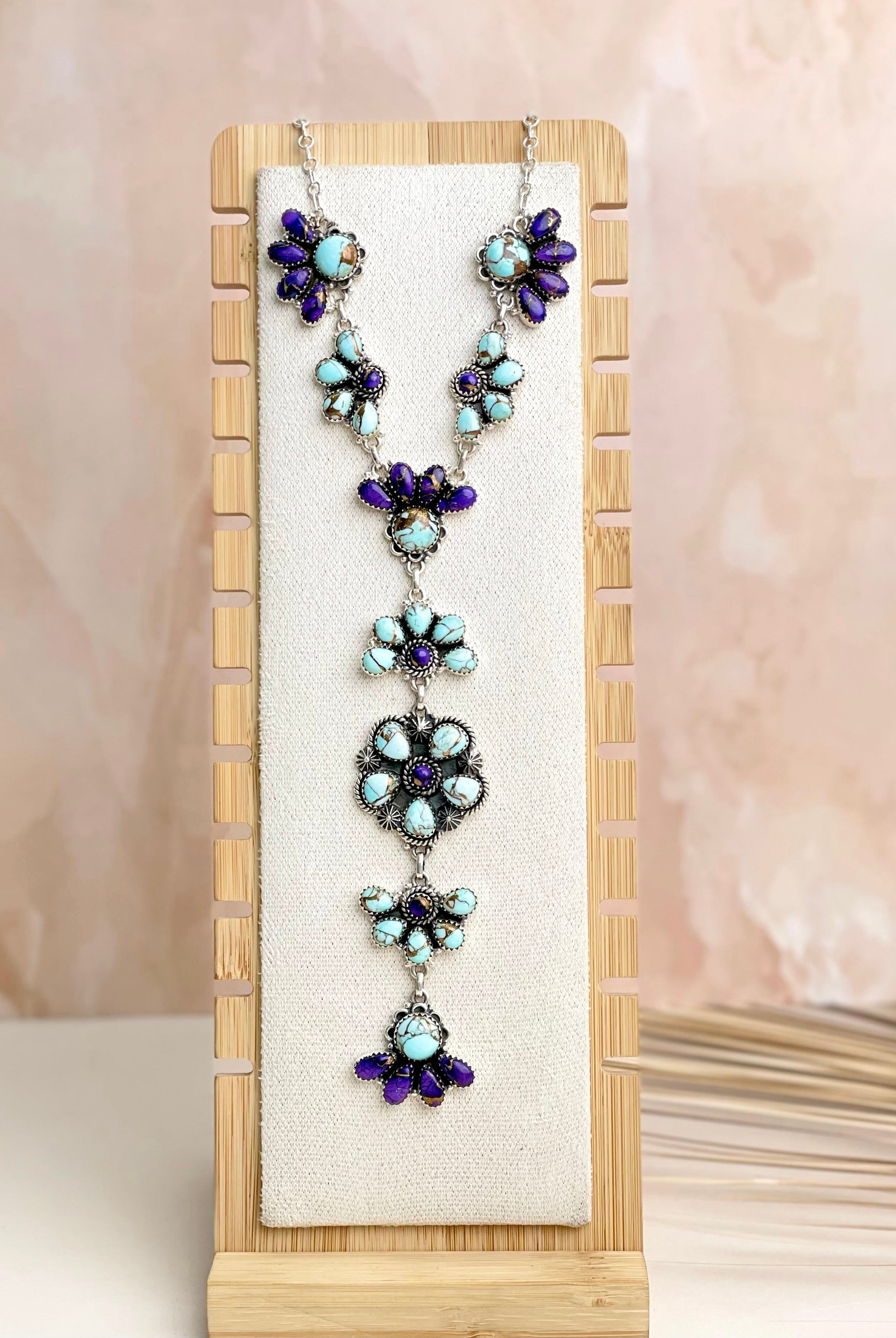 Perfect Touch Dahlia Cluster Necklace-Necklaces-Krush Kandy, Women's Online Fashion Boutique Located in Phoenix, Arizona (Scottsdale Area)