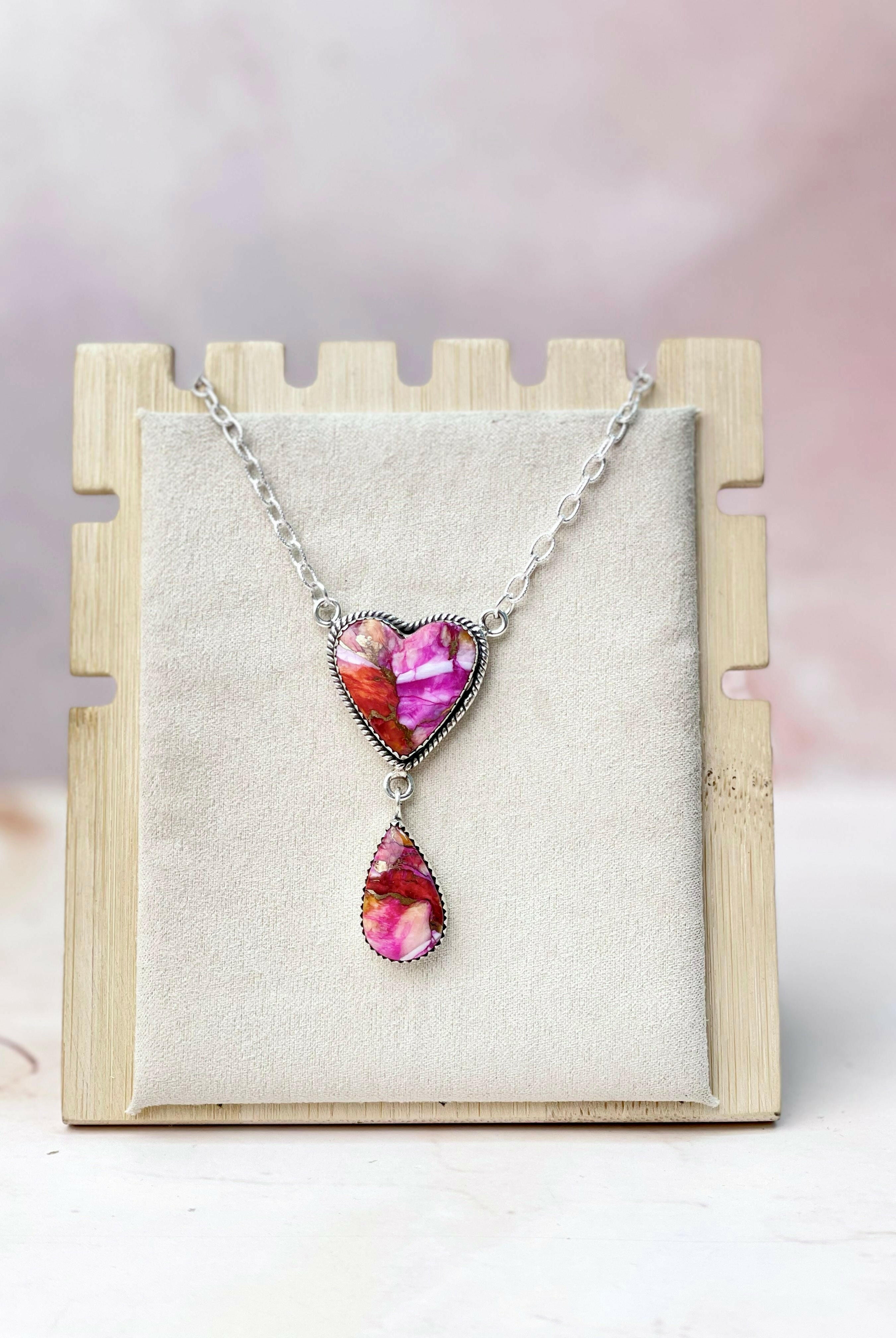 Star Burst Slab Stone Lariat Necklace-Necklaces-Krush Kandy, Women's Online Fashion Boutique Located in Phoenix, Arizona (Scottsdale Area)