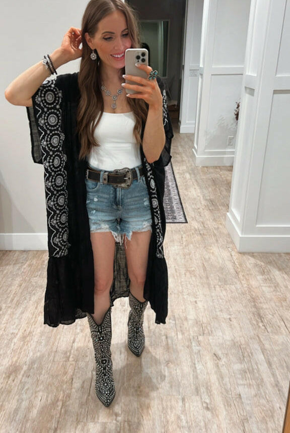 Vintage Leather Belt with Western Buckle .-Belts-Krush Kandy, Women's Online Fashion Boutique Located in Phoenix, Arizona (Scottsdale Area)