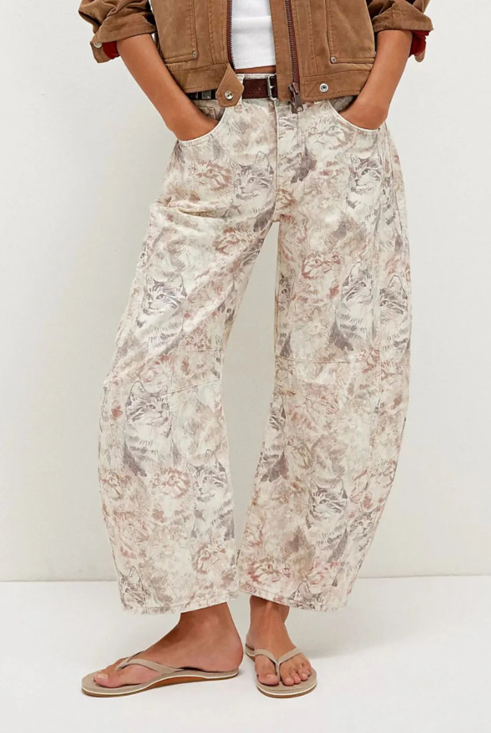 Printed Wide Leg Jeans-Denim-Krush Kandy, Women's Online Fashion Boutique Located in Phoenix, Arizona (Scottsdale Area)