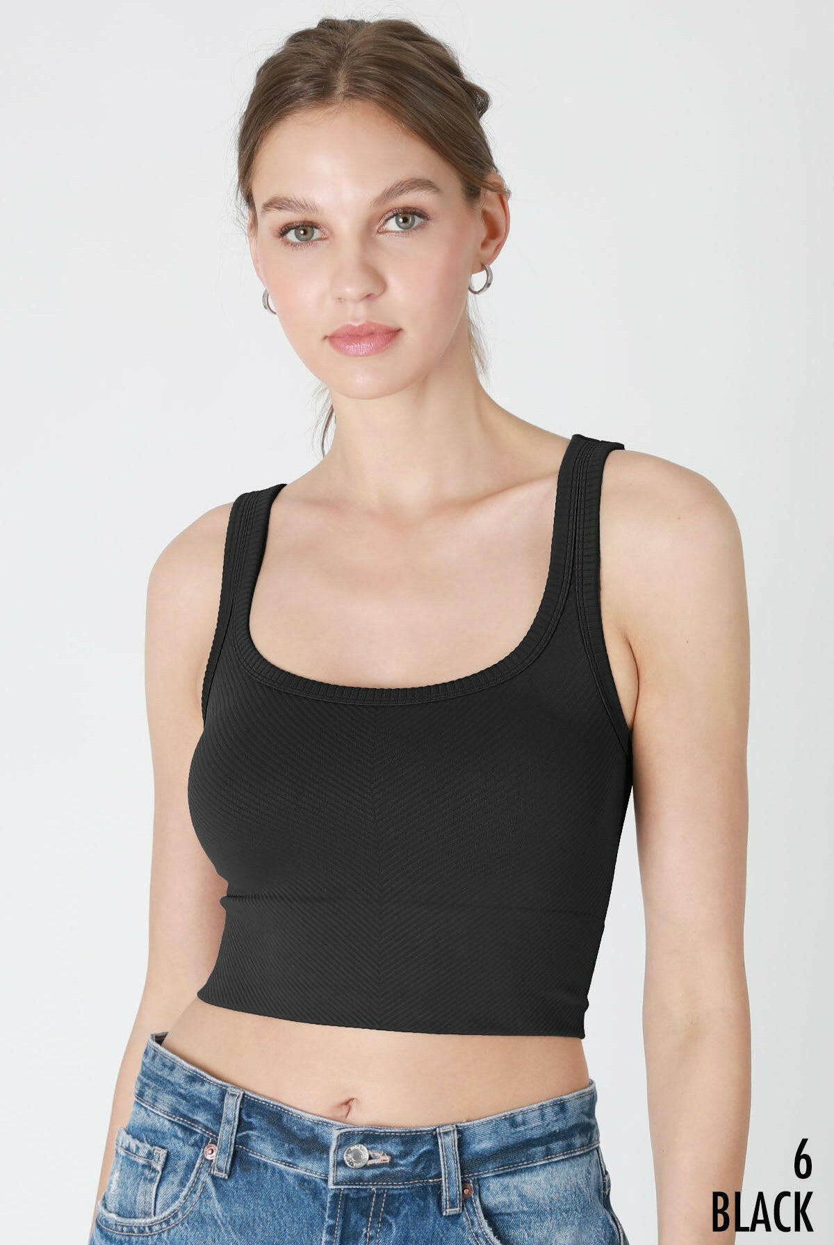 Niki Biki Chevron Ribbed Crop Top-Tanks-Krush Kandy, Women's Online Fashion Boutique Located in Phoenix, Arizona (Scottsdale Area)
