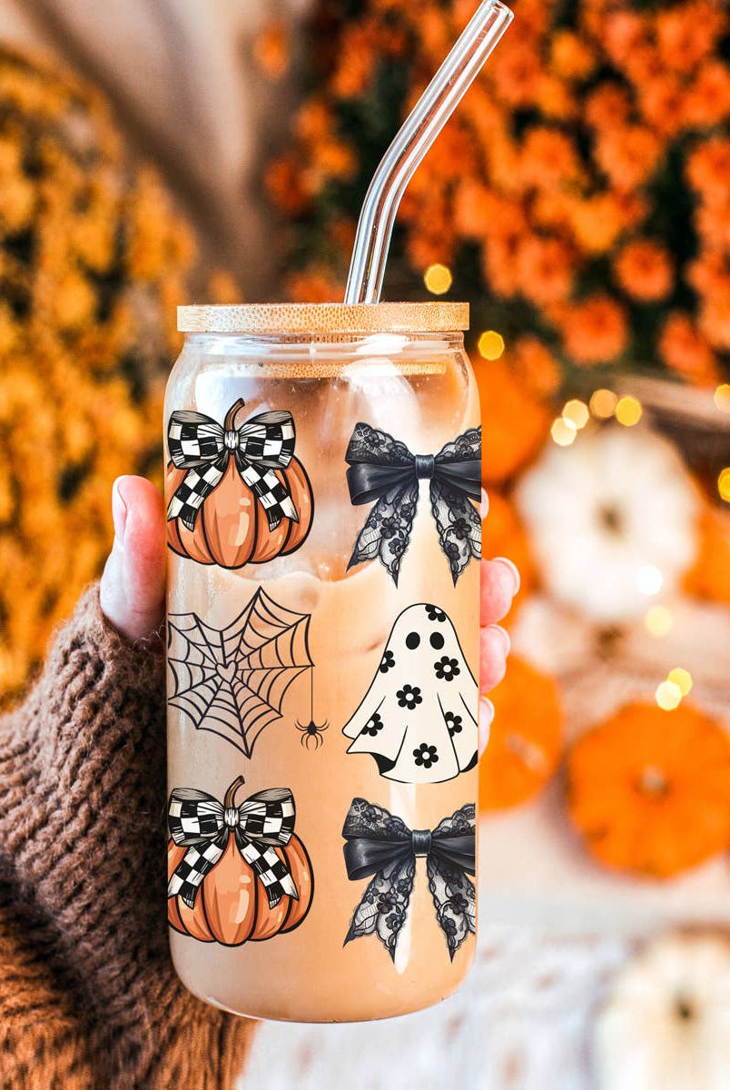 Cutest Halloween Fall Glass Cup | 20oz-Accessories-Krush Kandy, Women's Online Fashion Boutique Located in Phoenix, Arizona (Scottsdale Area)