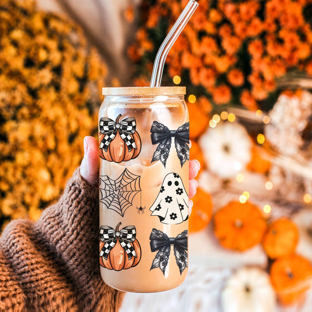 Cutest Halloween Fall Glass Cup | 20oz-Accessories-Krush Kandy, Women's Online Fashion Boutique Located in Phoenix, Arizona (Scottsdale Area)