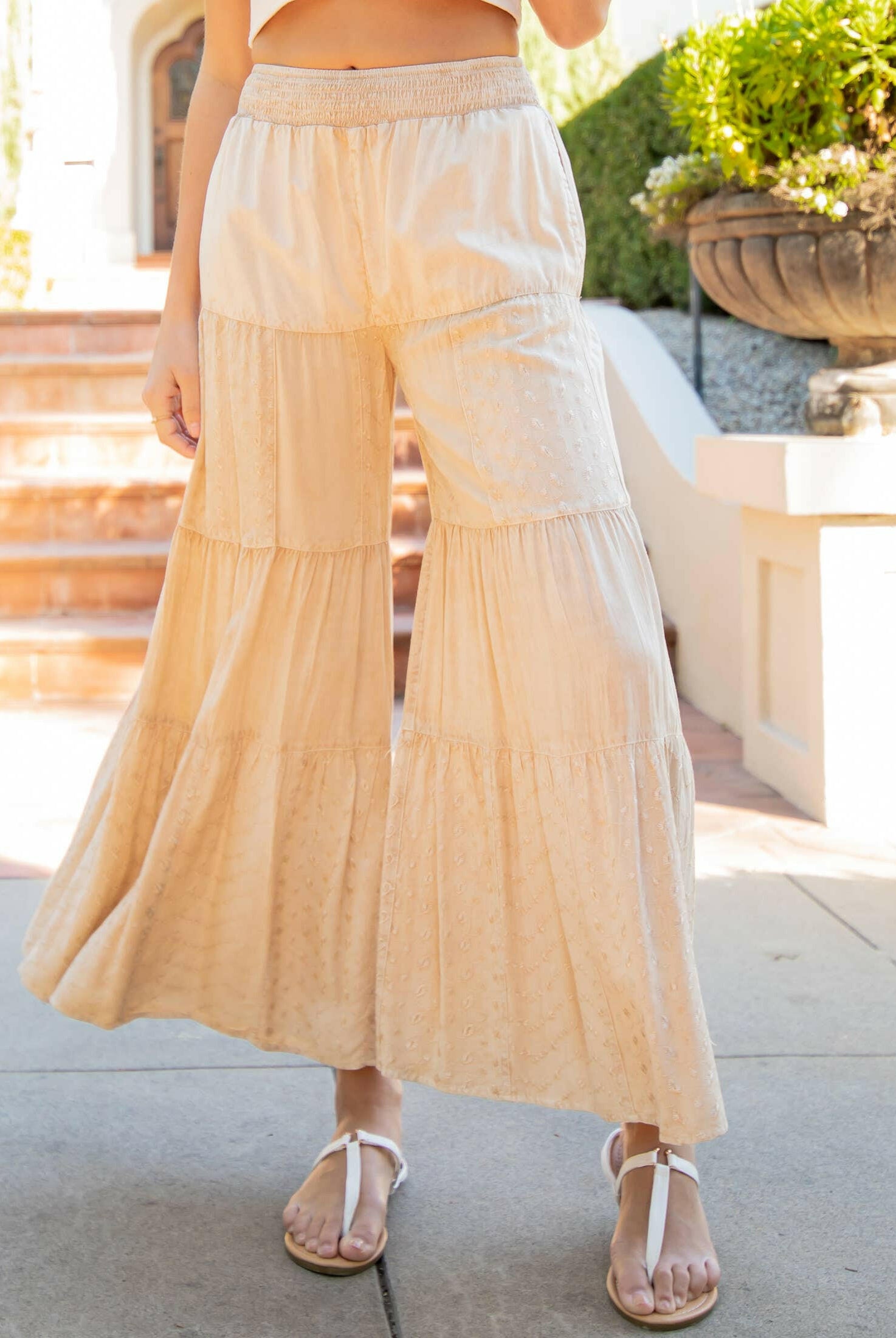 Boho Tiered Flare Pants-Pants-Krush Kandy, Women's Online Fashion Boutique Located in Phoenix, Arizona (Scottsdale Area)