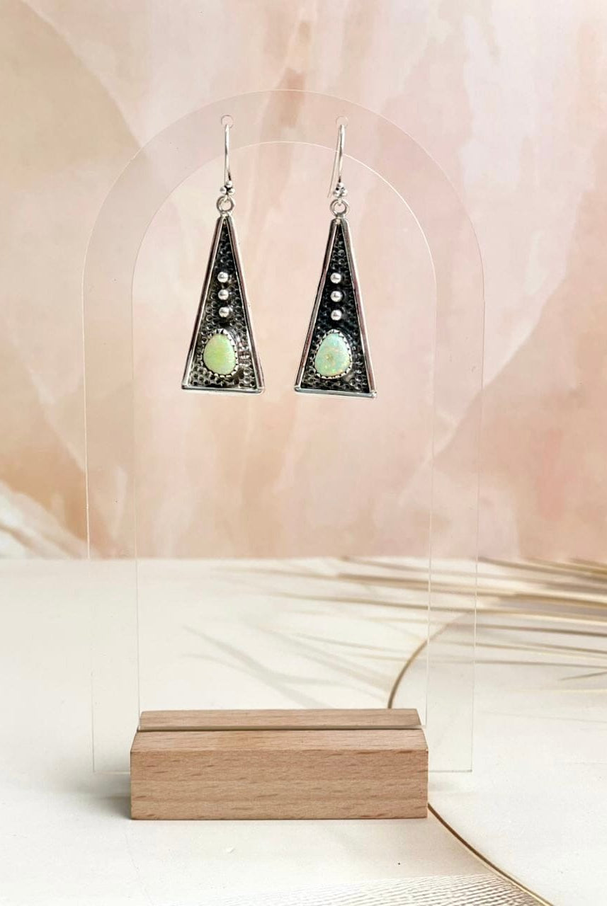 Boho Stamped Triangle Multi Earrings-Earrings-Krush Kandy, Women's Online Fashion Boutique Located in Phoenix, Arizona (Scottsdale Area)