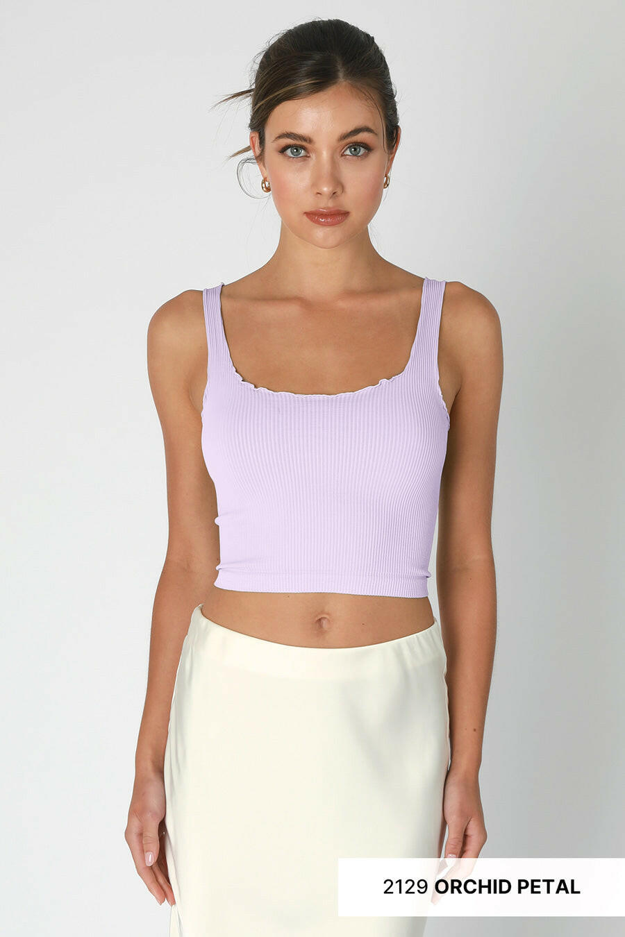NIKKI BIKI Lettuce Edge Crop Top-Tanks-Krush Kandy, Women's Online Fashion Boutique Located in Phoenix, Arizona (Scottsdale Area)