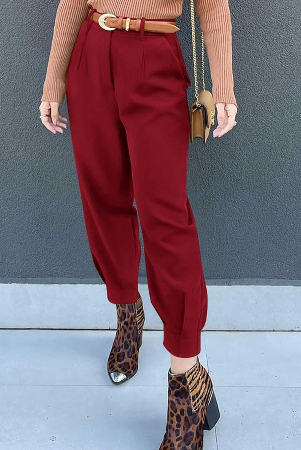 High Waist Cropped Pants-Krush Kandy, Women's Online Fashion Boutique Located in Phoenix, Arizona (Scottsdale Area)