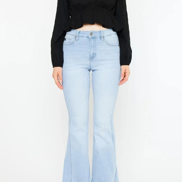 Kancan High Rise Curvy Flare Jeans-Denim-Krush Kandy, Women's Online Fashion Boutique Located in Phoenix, Arizona (Scottsdale Area)