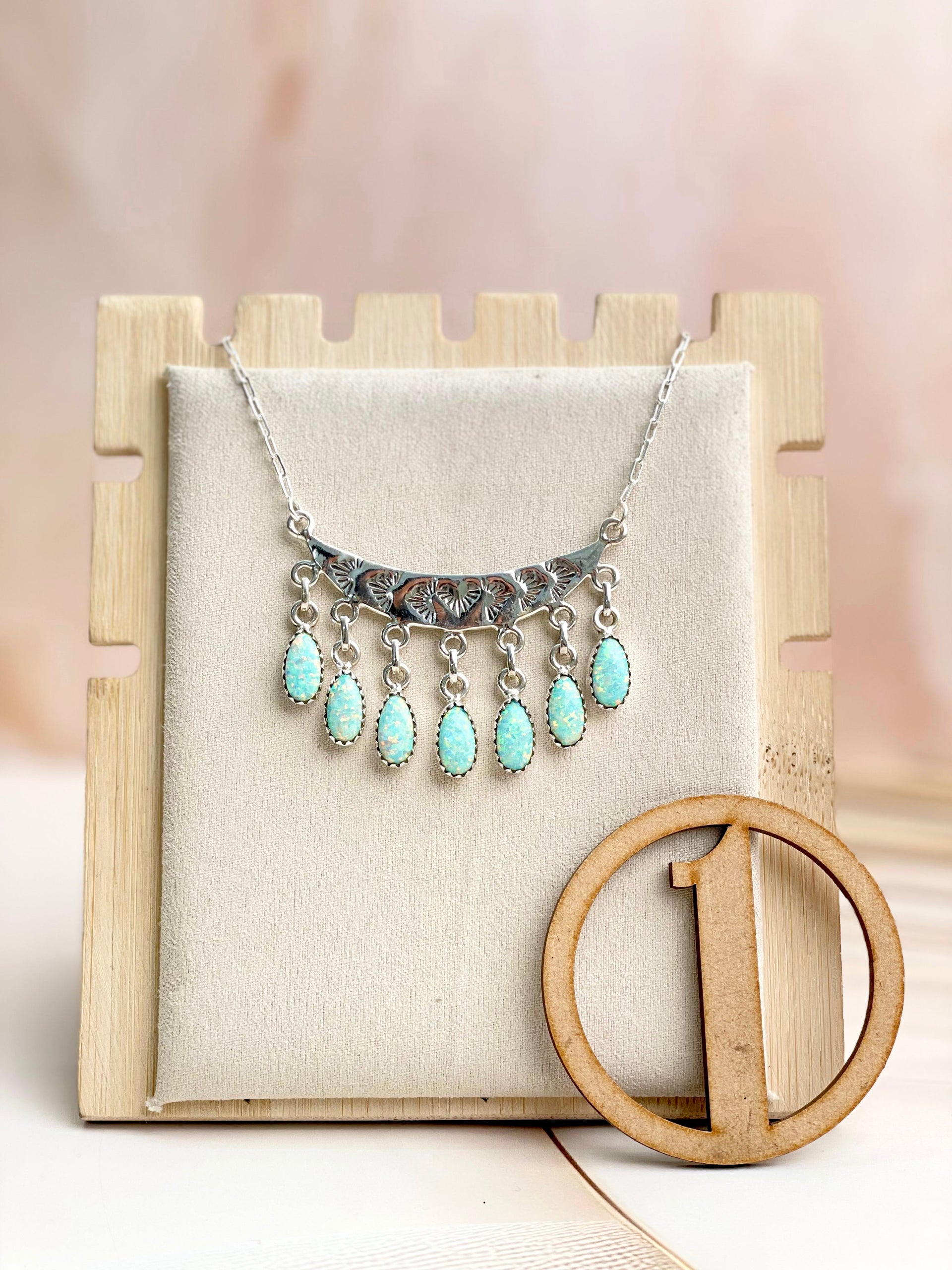 Boho Opal Tassels Necklace Sno 16-Necklaces-Krush Kandy, Women's Online Fashion Boutique Located in Phoenix, Arizona (Scottsdale Area)