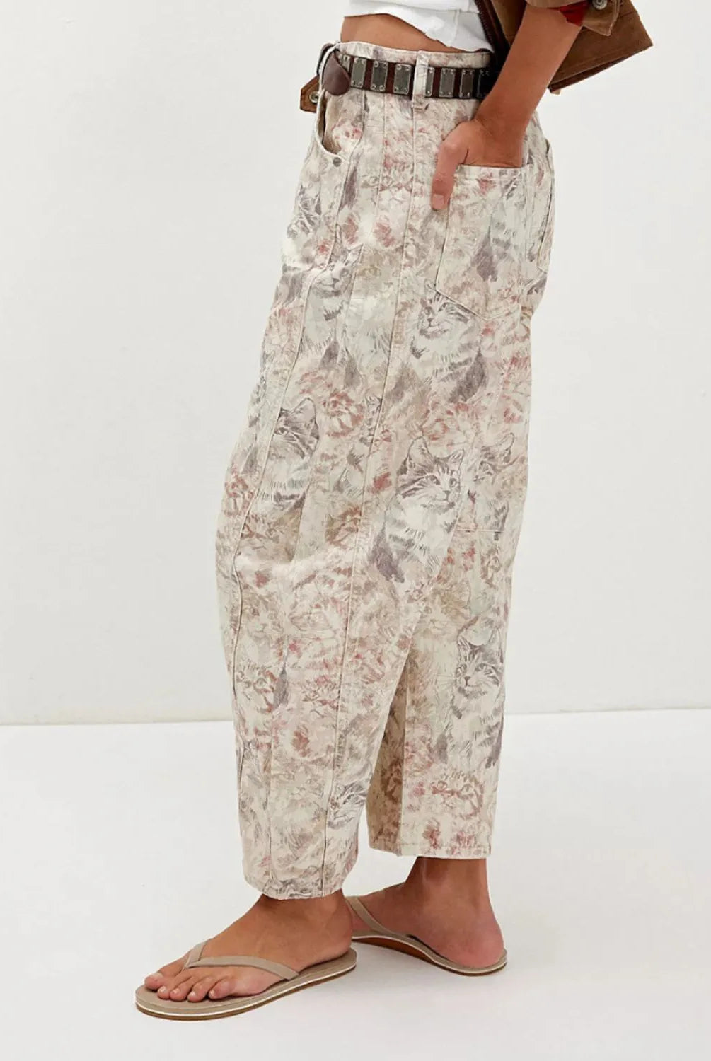 Printed Wide Leg Jeans-Denim-Krush Kandy, Women's Online Fashion Boutique Located in Phoenix, Arizona (Scottsdale Area)