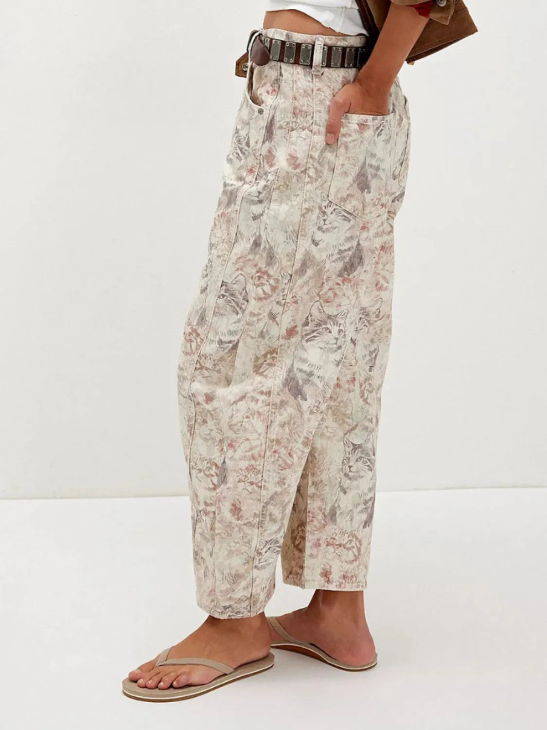 Printed Wide Leg Jeans-Denim-Krush Kandy, Women's Online Fashion Boutique Located in Phoenix, Arizona (Scottsdale Area)