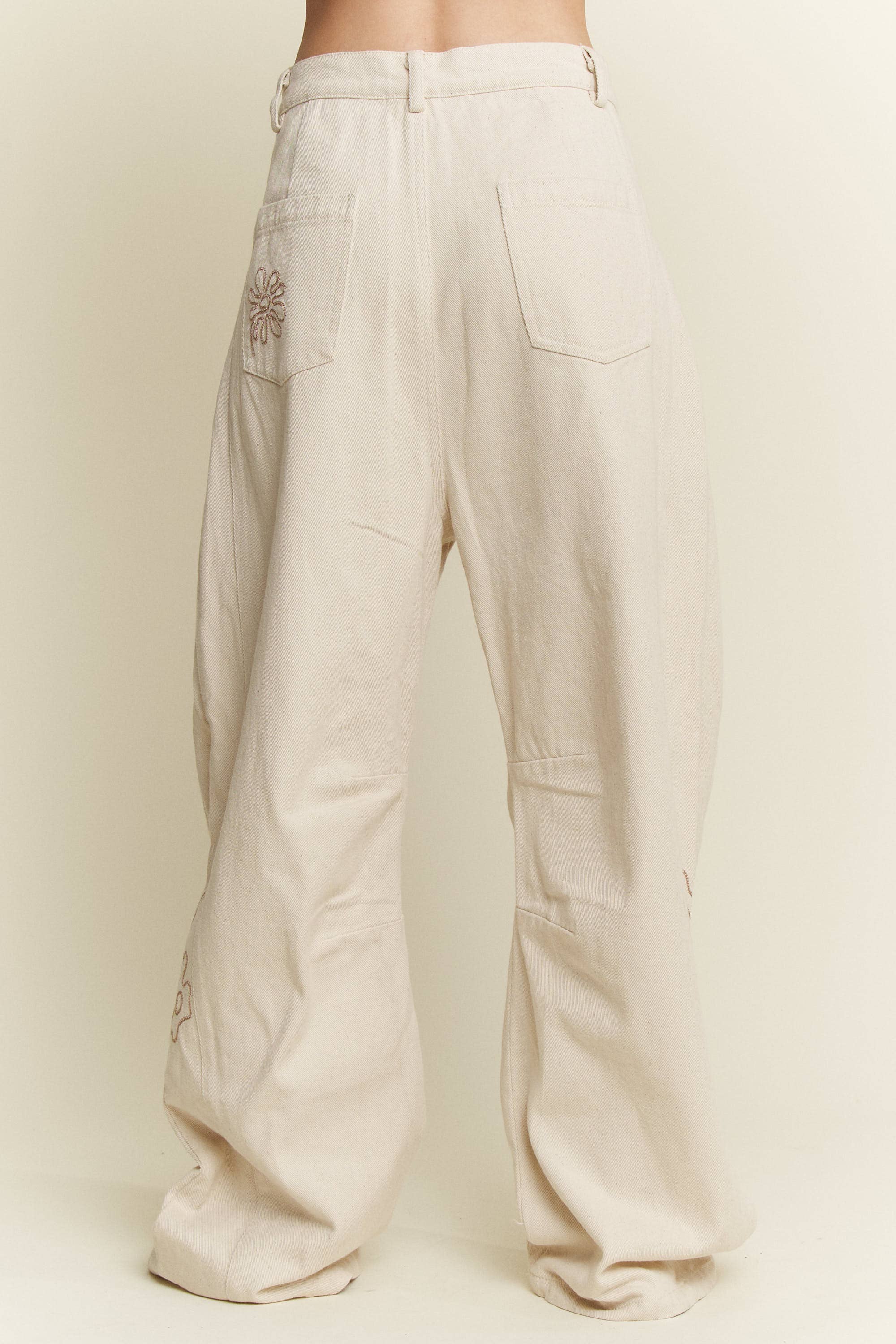 Floral Embroidered Twill Straight Western Jeans-Jeans-Krush Kandy, Women's Online Fashion Boutique Located in Phoenix, Arizona (Scottsdale Area)