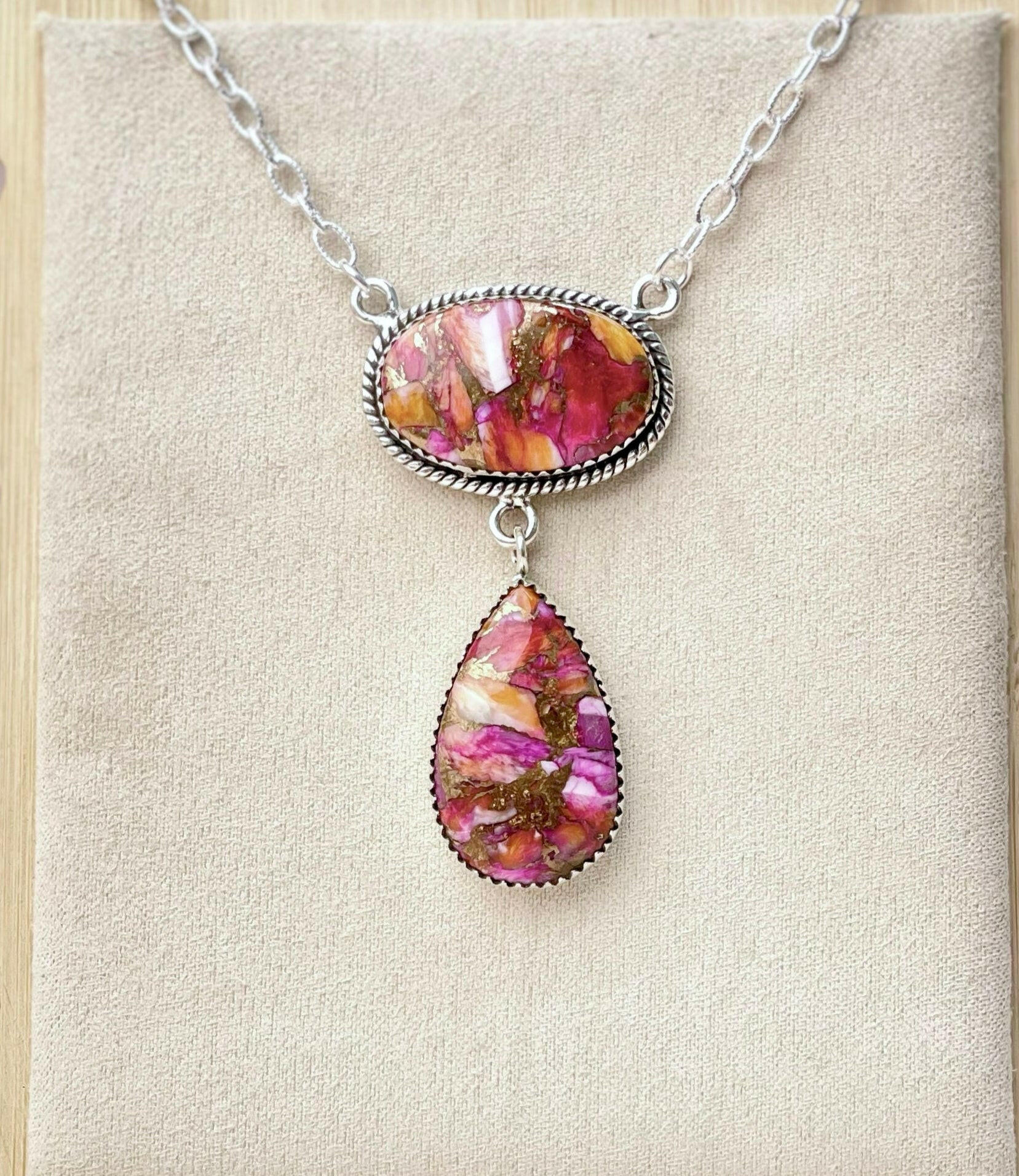 Star Burst Slab Stone Lariat Necklace-Necklaces-Krush Kandy, Women's Online Fashion Boutique Located in Phoenix, Arizona (Scottsdale Area)