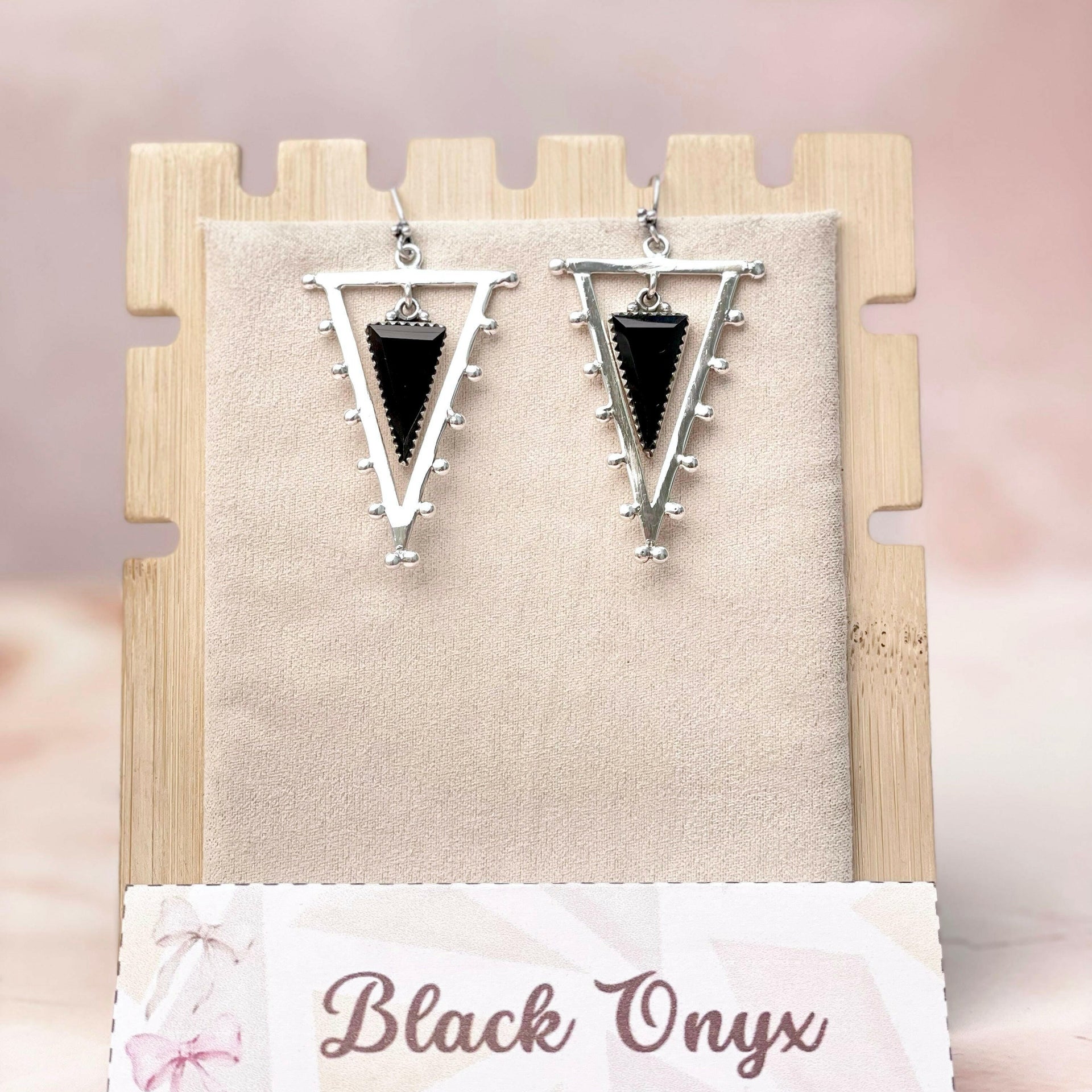 Tori's Bold Sterling Triad Stone Earrings | MADE TO ORDER-Earrings-Krush Kandy, Women's Online Fashion Boutique Located in Phoenix, Arizona (Scottsdale Area)
