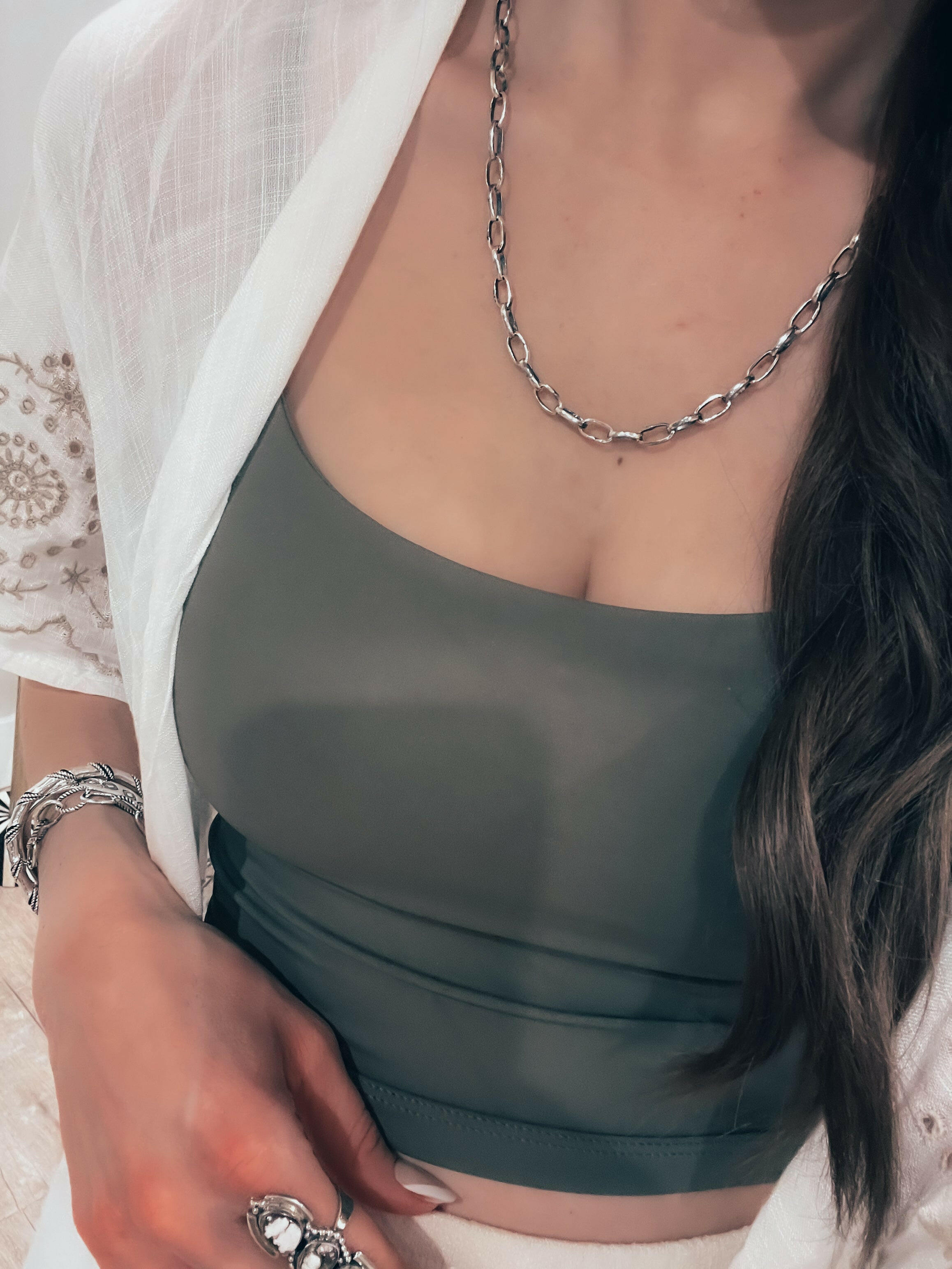 Bold Sterling Chain Necklace MADE TO ORDER-Chain Necklaces-Krush Kandy, Women's Online Fashion Boutique Located in Phoenix, Arizona (Scottsdale Area)
