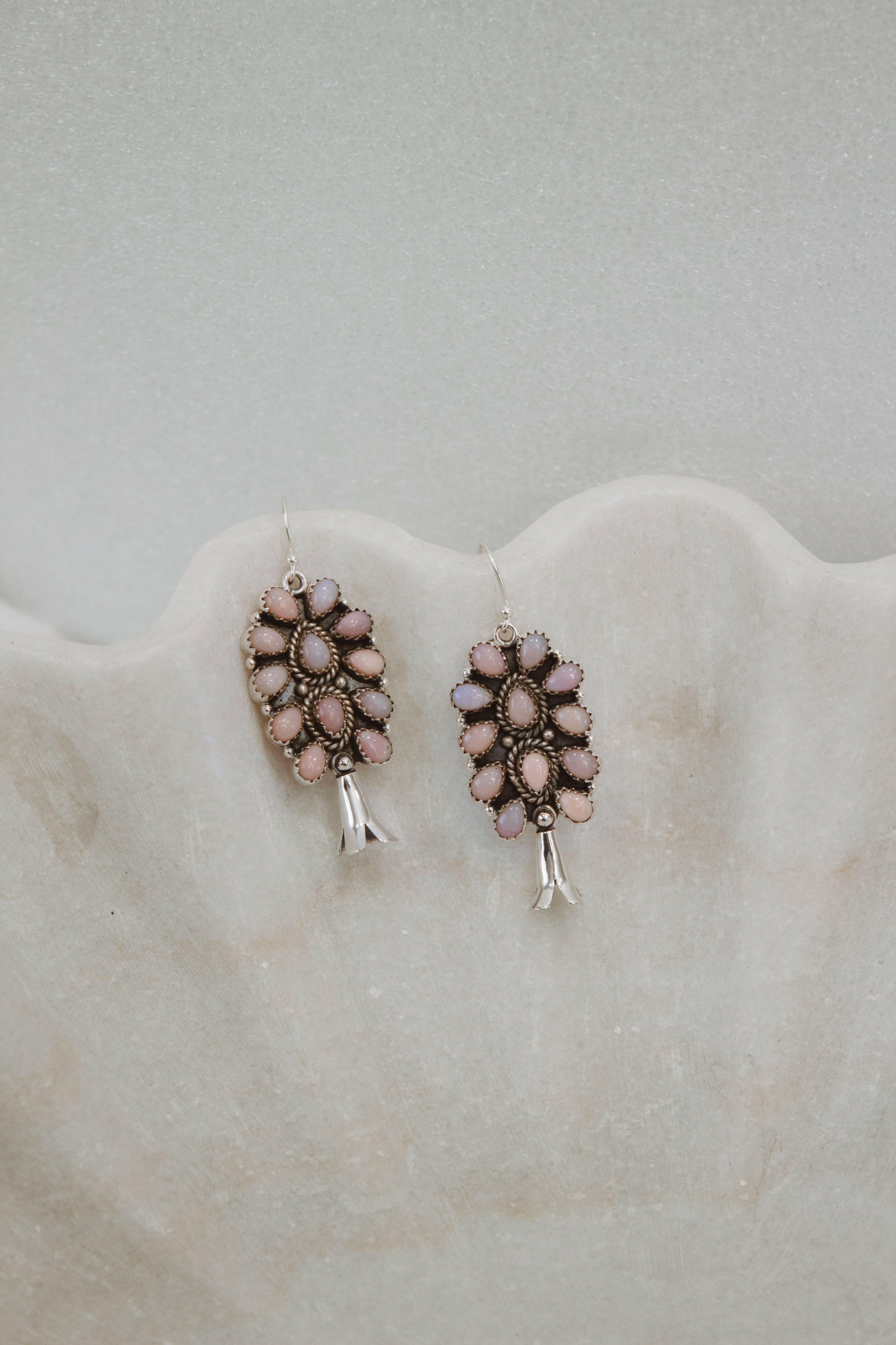 Squash Blossom Stone Cluster Earrings | Krush Exclusive-Drop Earrings-Krush Kandy, Women's Online Fashion Boutique Located in Phoenix, Arizona (Scottsdale Area)