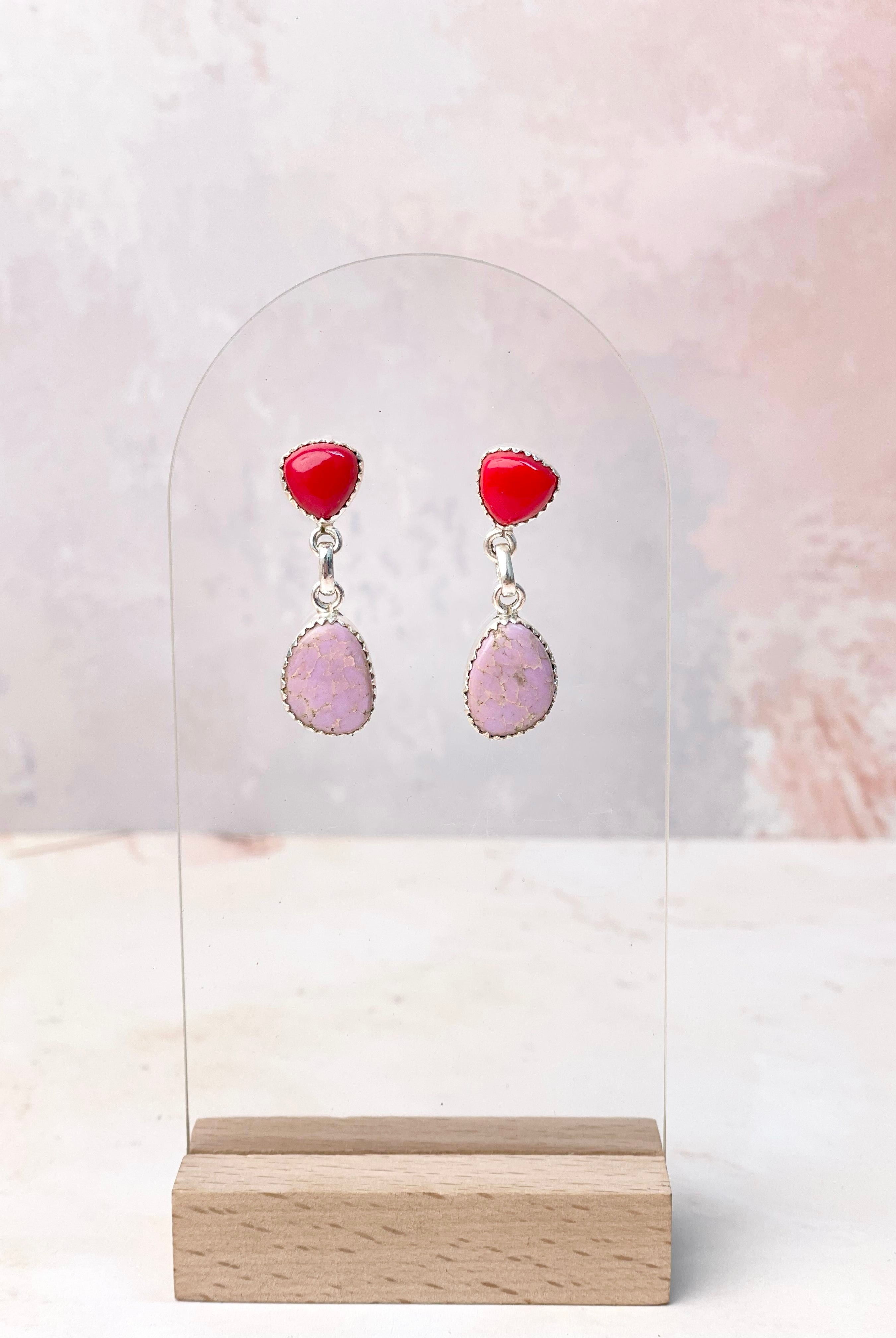 Rosarita Mixed Gem One of a Kind Earrings-Earrings-Krush Kandy, Women's Online Fashion Boutique Located in Phoenix, Arizona (Scottsdale Area)