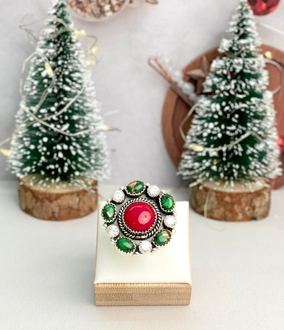 Perfect Holiday Stone Cluster Ring-Rings-Krush Kandy, Women's Online Fashion Boutique Located in Phoenix, Arizona (Scottsdale Area)