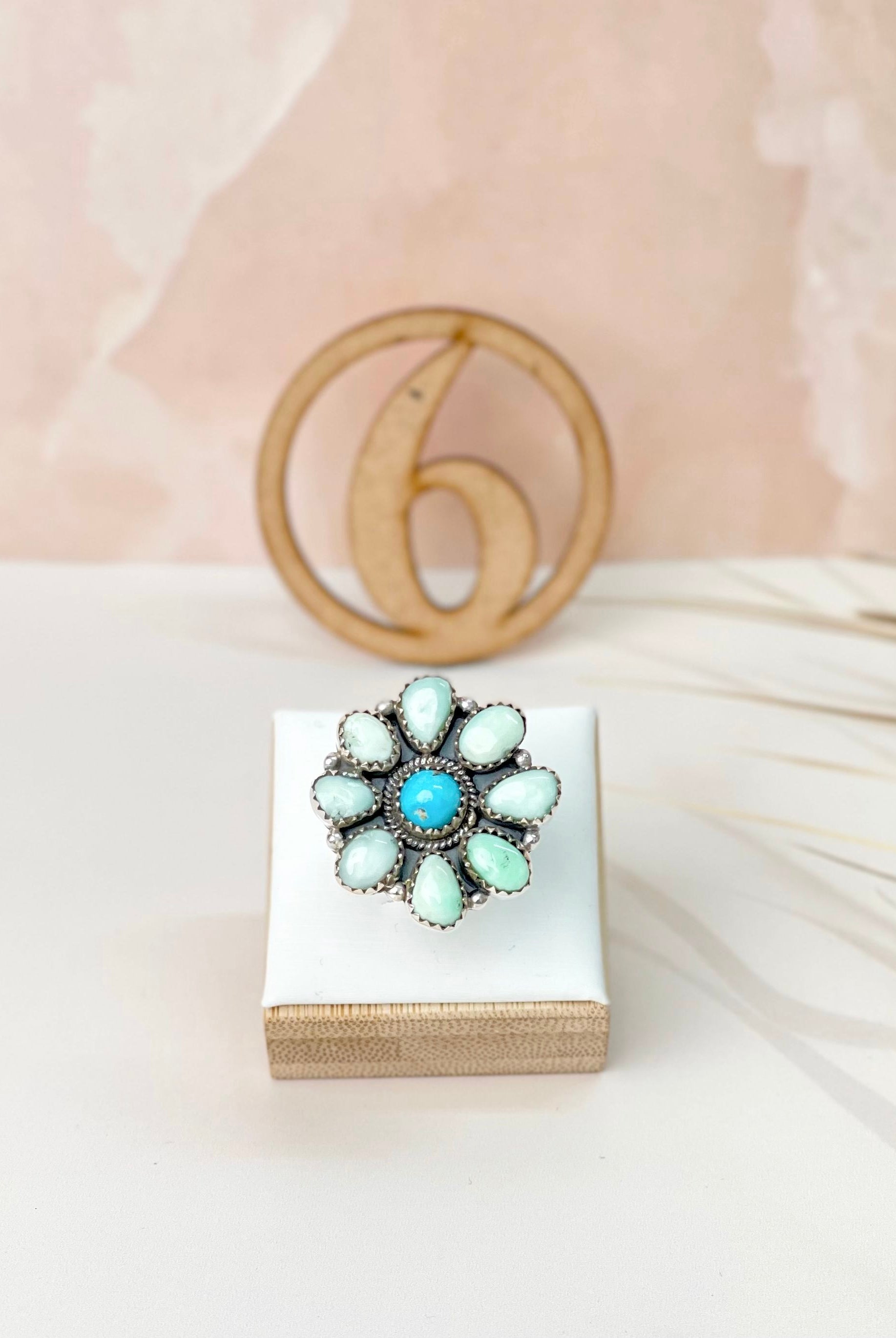 White Water Turquoise & Paloma Western Rings Bno. 12-Rings-Krush Kandy, Women's Online Fashion Boutique Located in Phoenix, Arizona (Scottsdale Area)