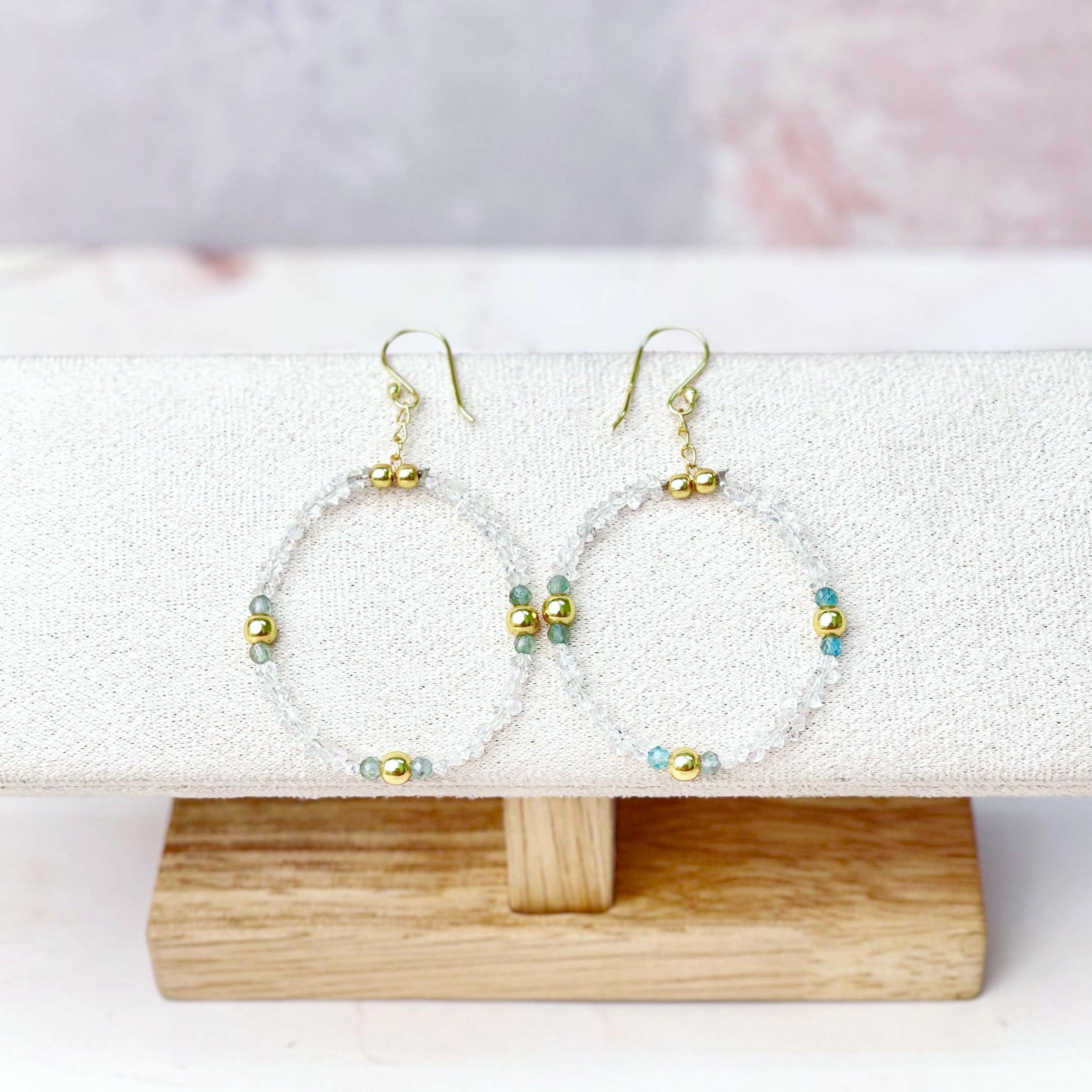 Herkimer Bling Multi Gem Oval Earrings-Earrings-Krush Kandy, Women's Online Fashion Boutique Located in Phoenix, Arizona (Scottsdale Area)