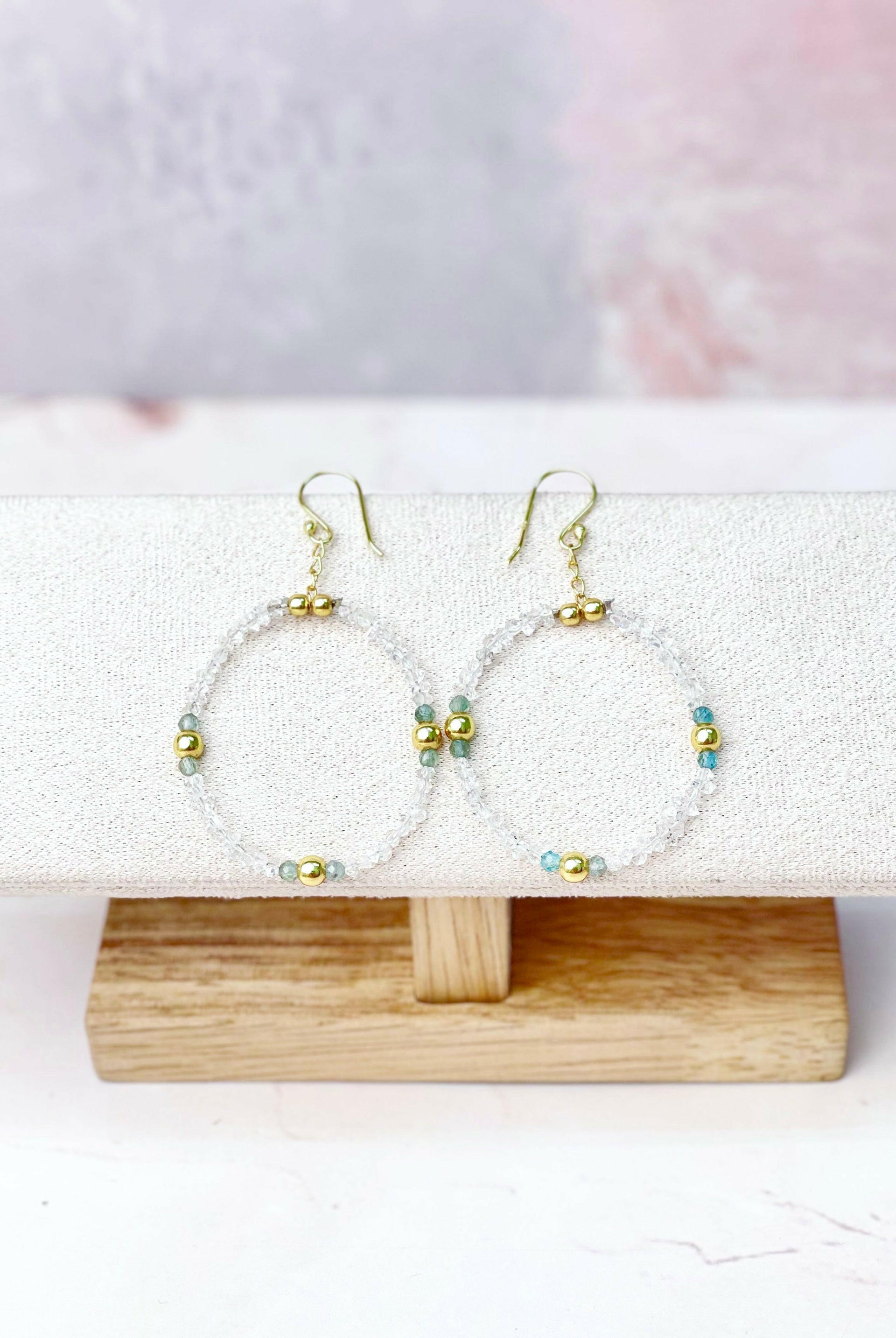 Herkimer Bling Multi Gem Oval Earrings-Earrings-Krush Kandy, Women's Online Fashion Boutique Located in Phoenix, Arizona (Scottsdale Area)