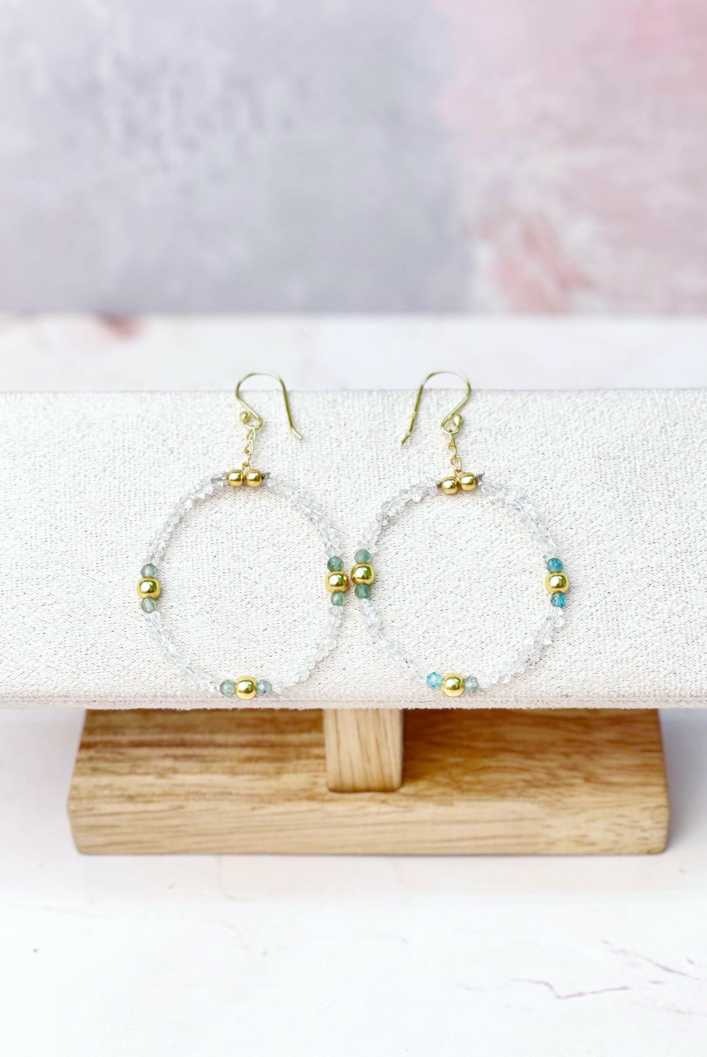 Herkimer Bling Multi Gem Oval Earrings-Earrings-Krush Kandy, Women's Online Fashion Boutique Located in Phoenix, Arizona (Scottsdale Area)