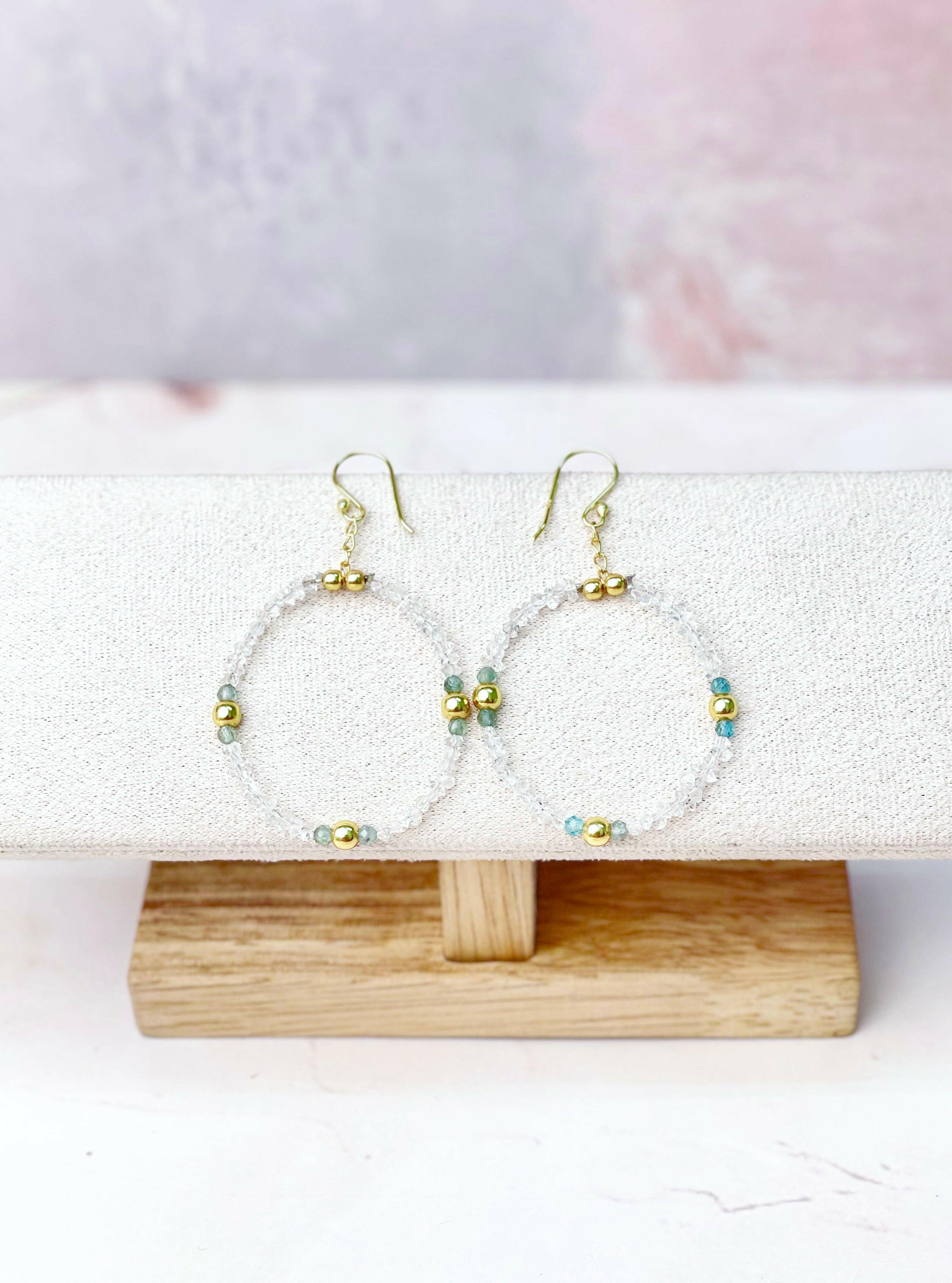 Herkimer Bling Multi Gem Oval Earrings-Earrings-Krush Kandy, Women's Online Fashion Boutique Located in Phoenix, Arizona (Scottsdale Area)