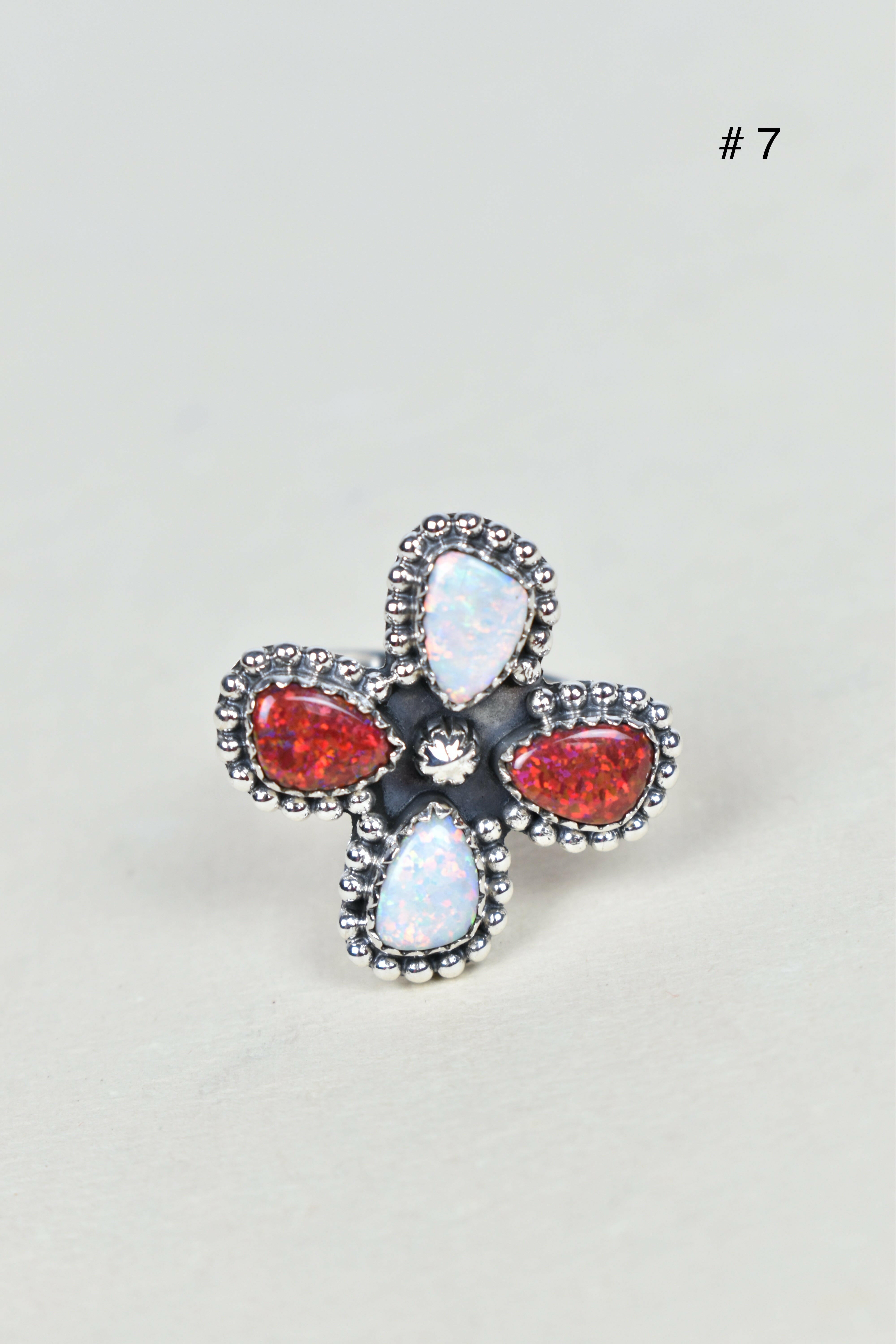 4 Leaf Cluster Ring-Cluster Rings-Krush Kandy, Women's Online Fashion Boutique Located in Phoenix, Arizona (Scottsdale Area)