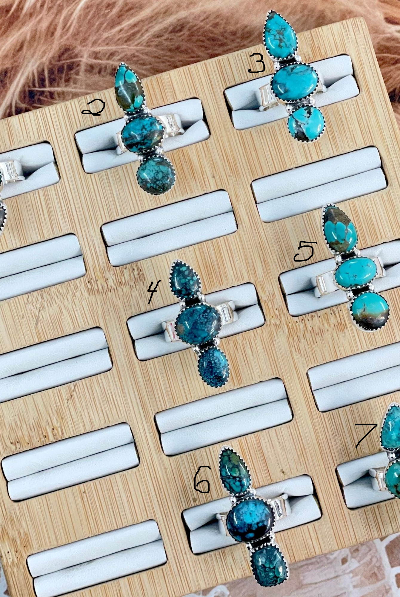 One Of A Kind Turquoise Crawlers-Ring Sizers-Krush Kandy, Women's Online Fashion Boutique Located in Phoenix, Arizona (Scottsdale Area)