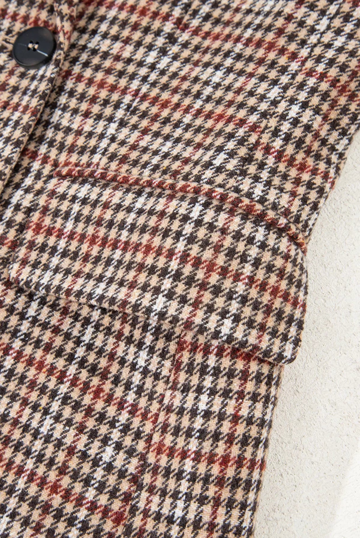 Houndstooth Lapel Collar Blazer-Blazers-Krush Kandy, Women's Online Fashion Boutique Located in Phoenix, Arizona (Scottsdale Area)
