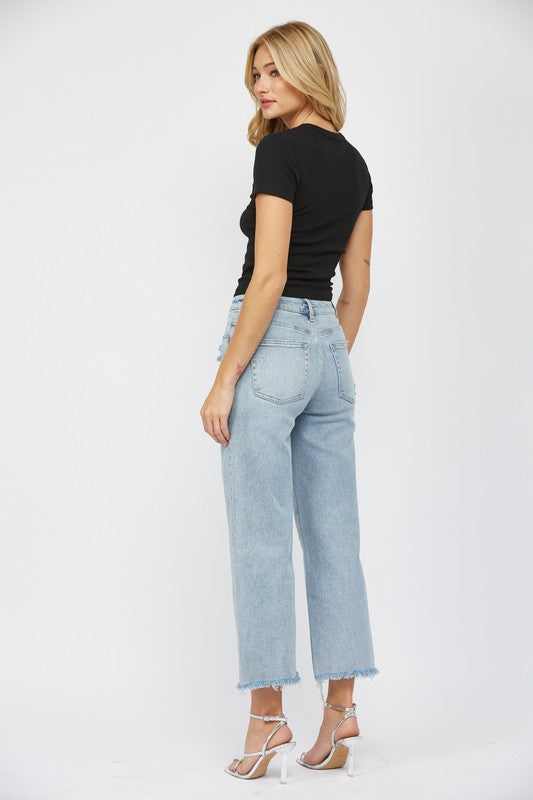 High Rise Ankle Wide Leg Jeans-Denim-Krush Kandy, Women's Online Fashion Boutique Located in Phoenix, Arizona (Scottsdale Area)