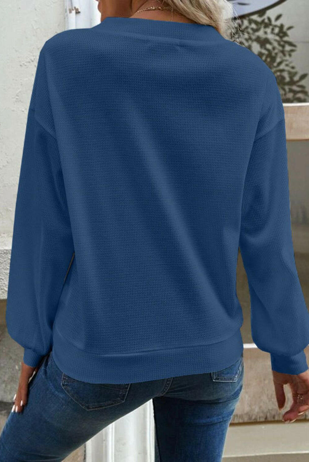 V-Neck Dropped Shoulder Blouse-Krush Kandy, Women's Online Fashion Boutique Located in Phoenix, Arizona (Scottsdale Area)