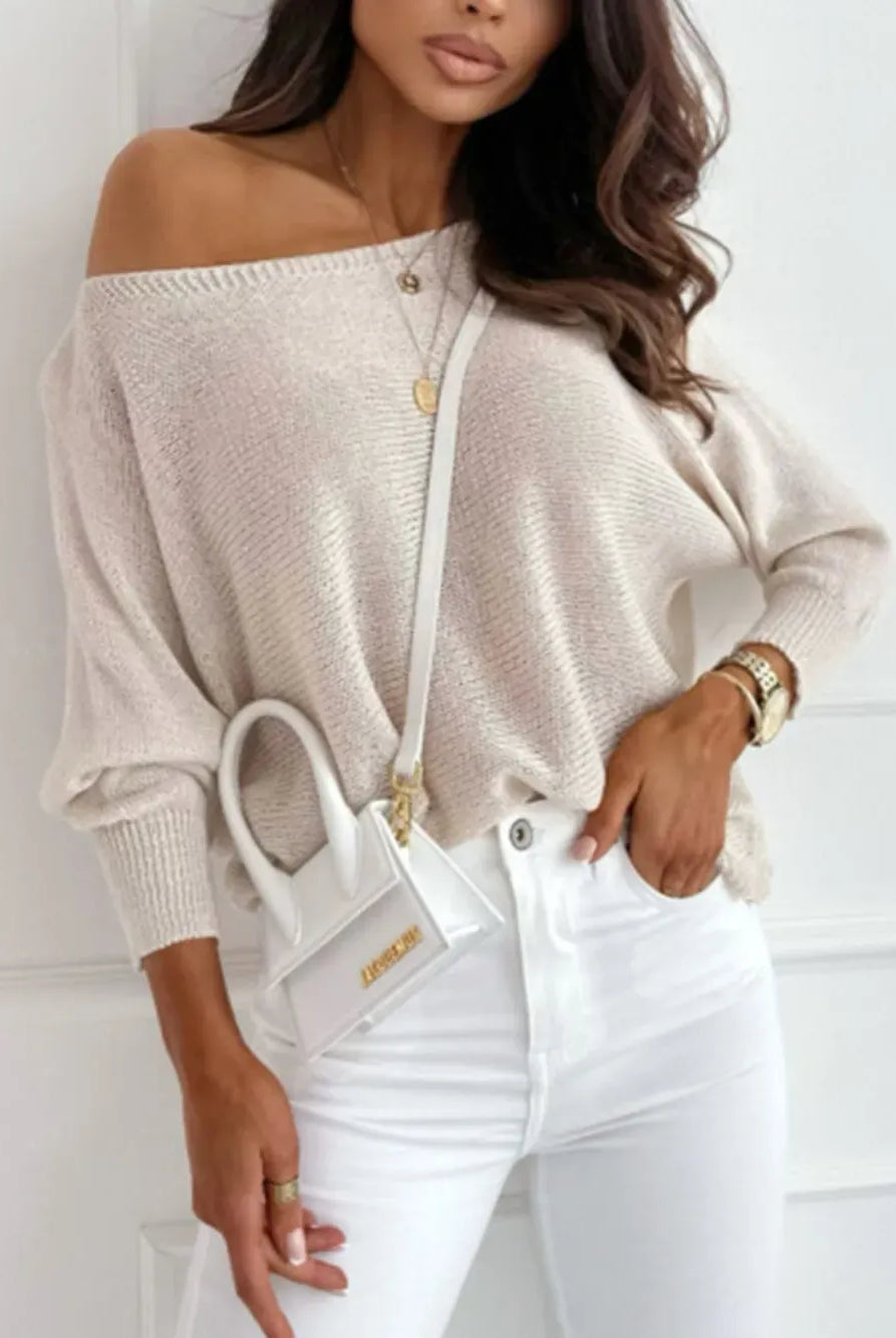 Bow Back Boat Neck Batwing Sleeve Sweater-Krush Kandy, Women's Online Fashion Boutique Located in Phoenix, Arizona (Scottsdale Area)
