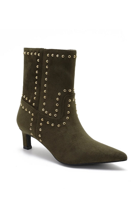 Pointed Toe Studded Western Ankle Boots-Shoes-Krush Kandy, Women's Online Fashion Boutique Located in Phoenix, Arizona (Scottsdale Area)
